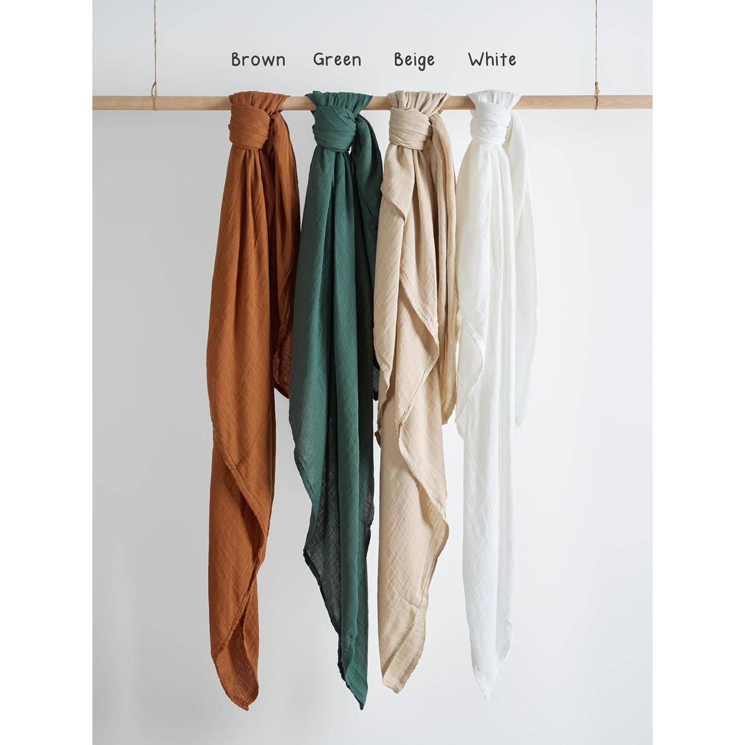 Manta de Muselina Meracorallo 120x120 cm 4 Colores Suaves