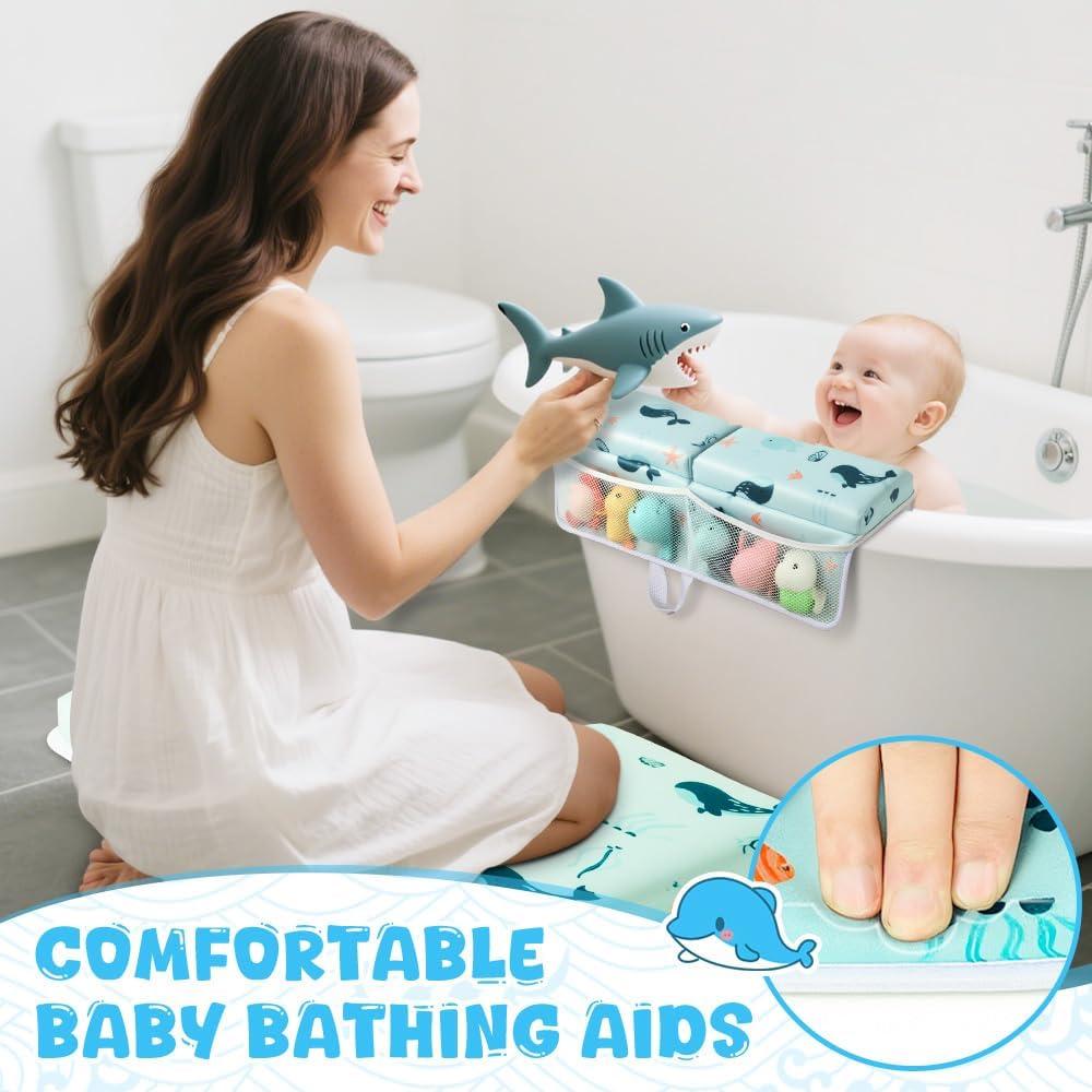 Almohadilla para Baño de Bebé SKEFOLI 55.88x43.18 cm Azul