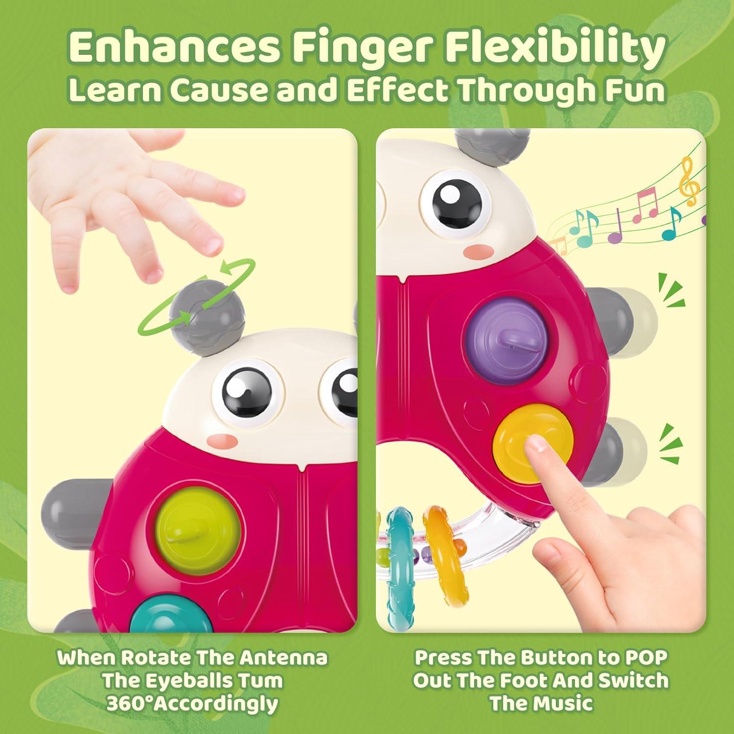 Juguete Musical Interactivo Mariquita Goodway Rojo 12.95x10.92cm