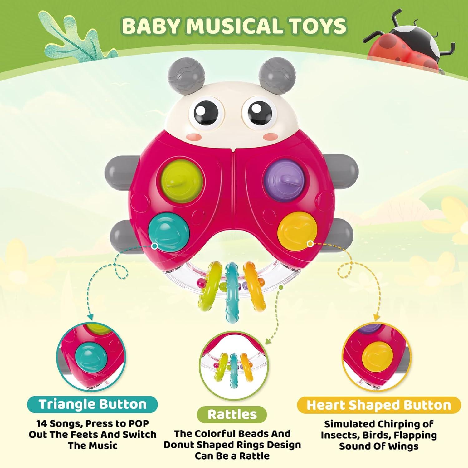 Juguete Musical Interactivo Mariquita Goodway Rojo 12.95x10.92cm