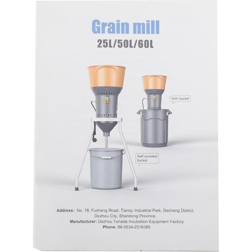 Molino de Granos Eléctrico EODSAD 25L 1000W con 5 Tamices