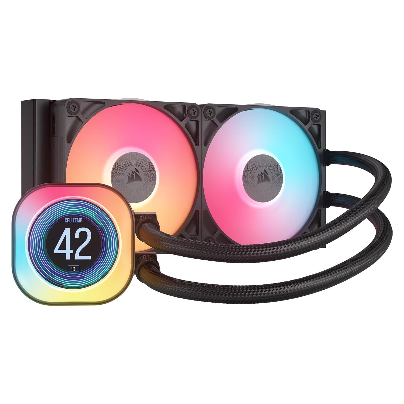 Enfriador de CPU CORSAIR iCUE Link Titan RX LCD 240mm AIO