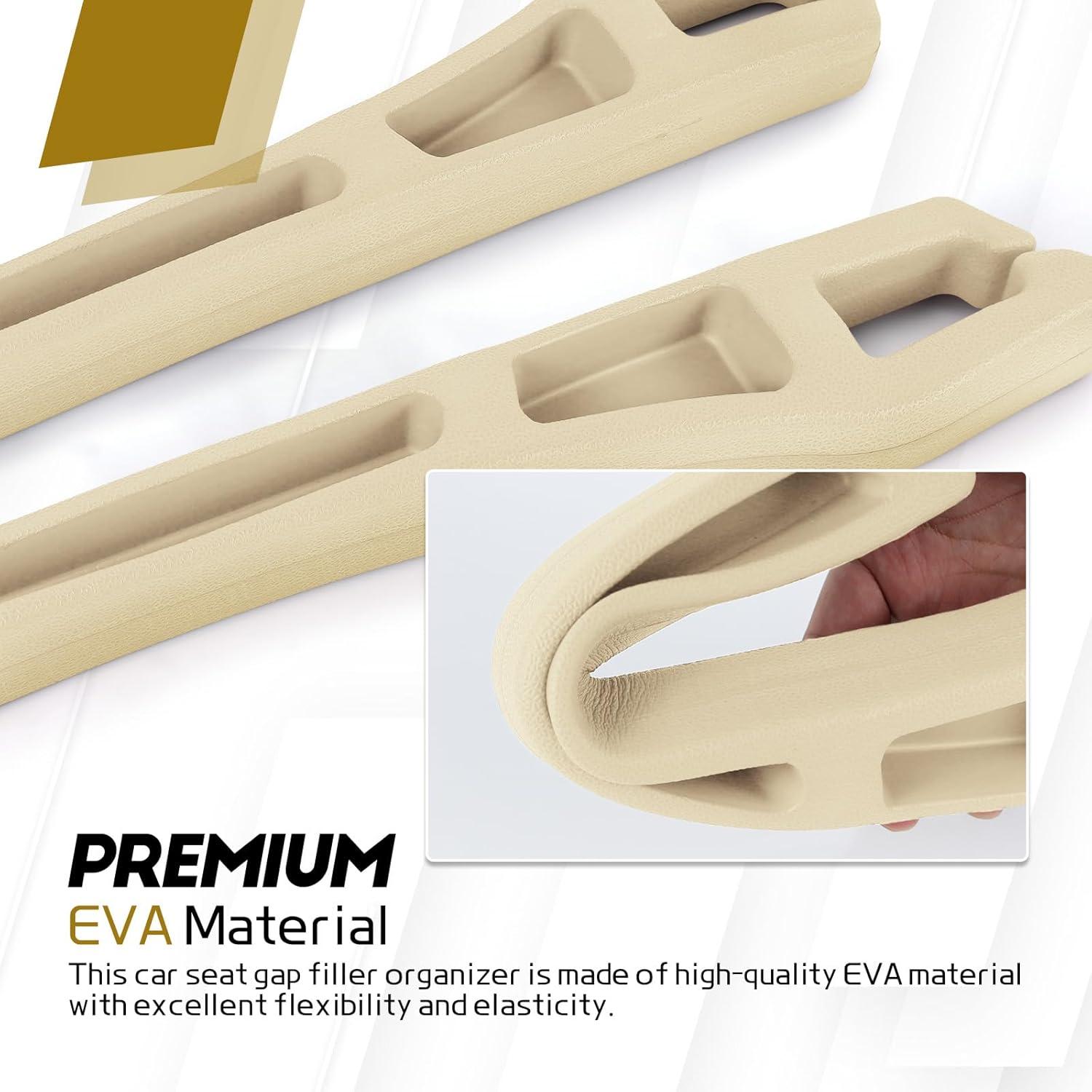 Hovom Organizador de Relleno Espacio Asientos Automóvil 2 Pcs Beige