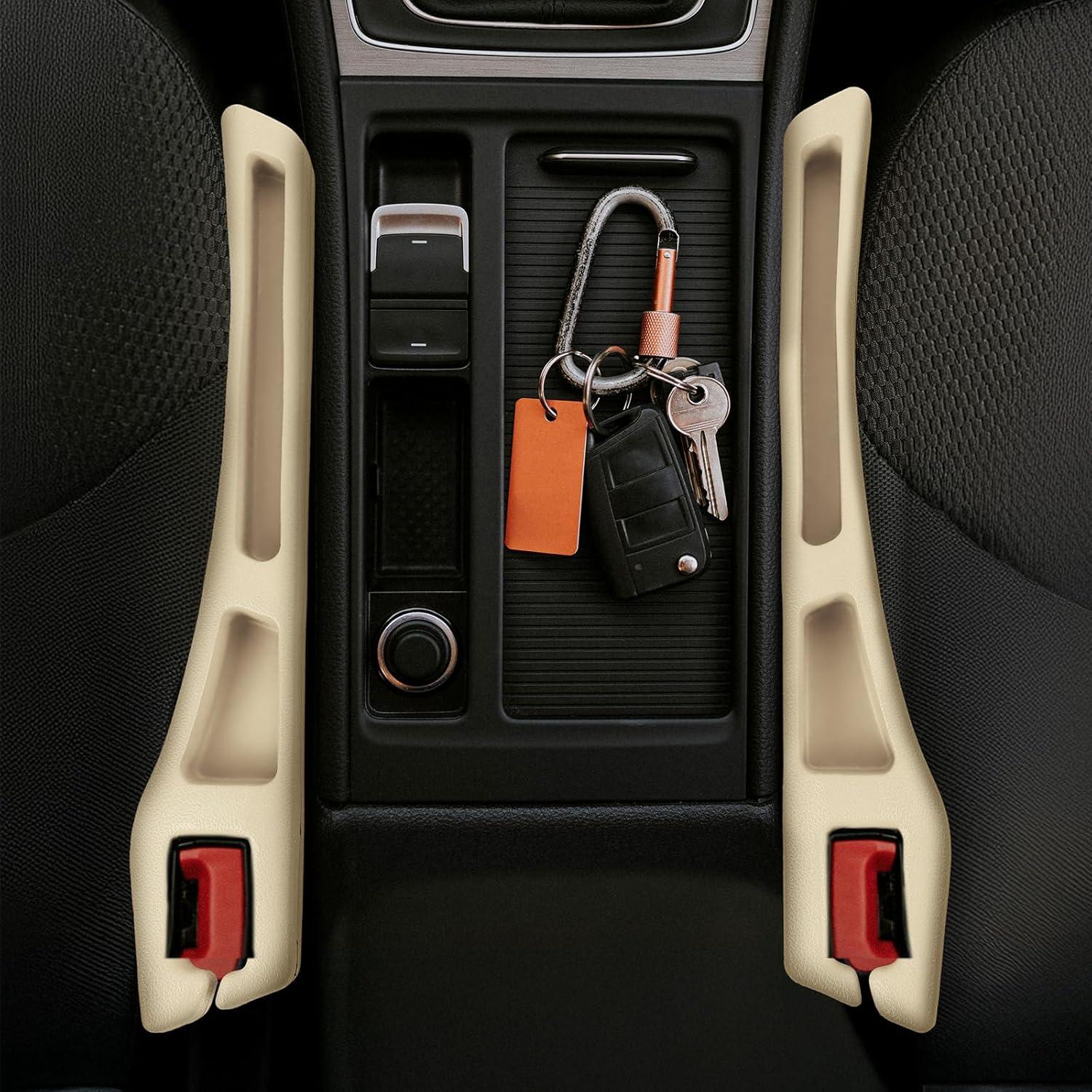 Hovom Organizador de Relleno Espacio Asientos Automóvil 2 Pcs Beige