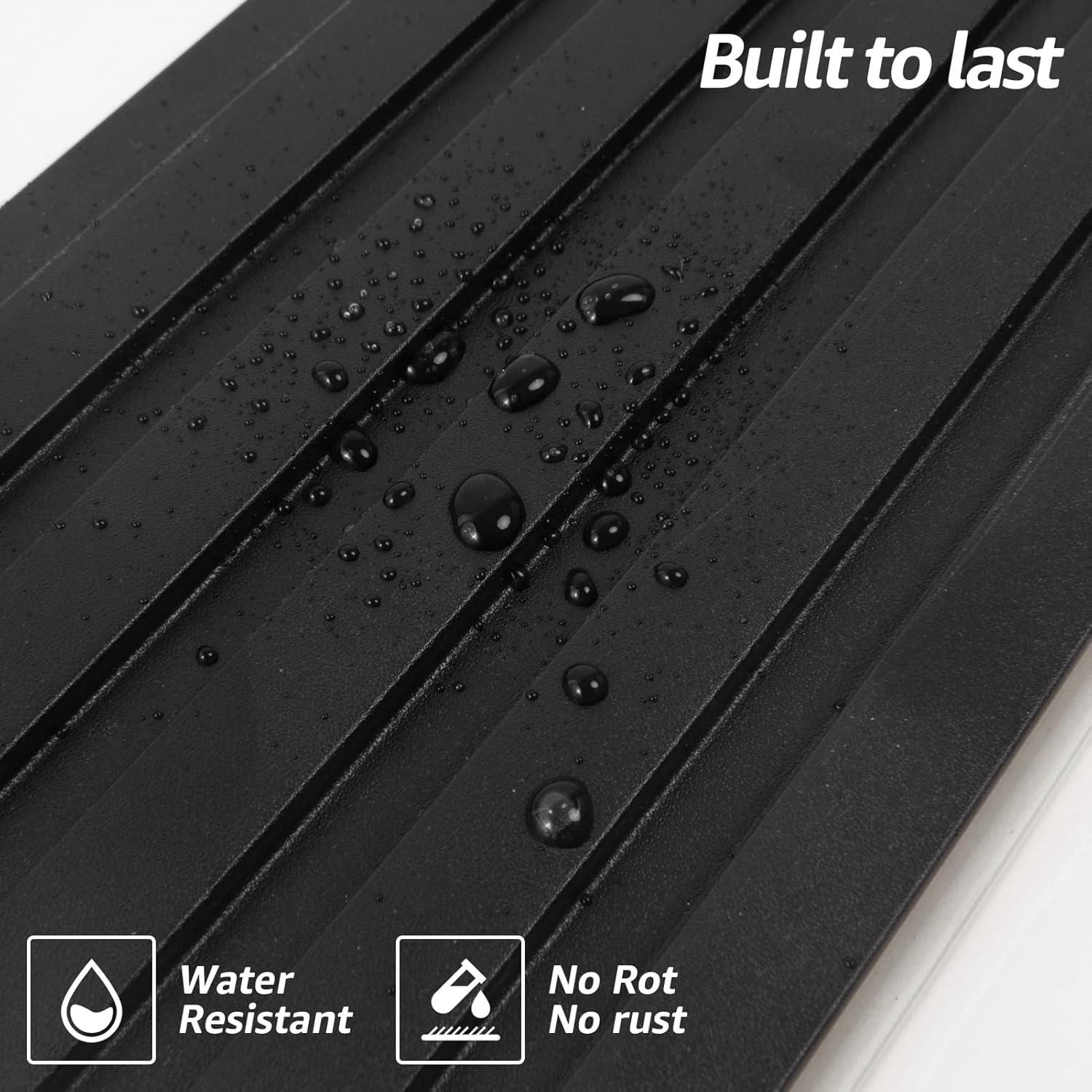 Paneles de Wainscoting WPC Art3d 16 Piezas 309.88x38.10cm Negro