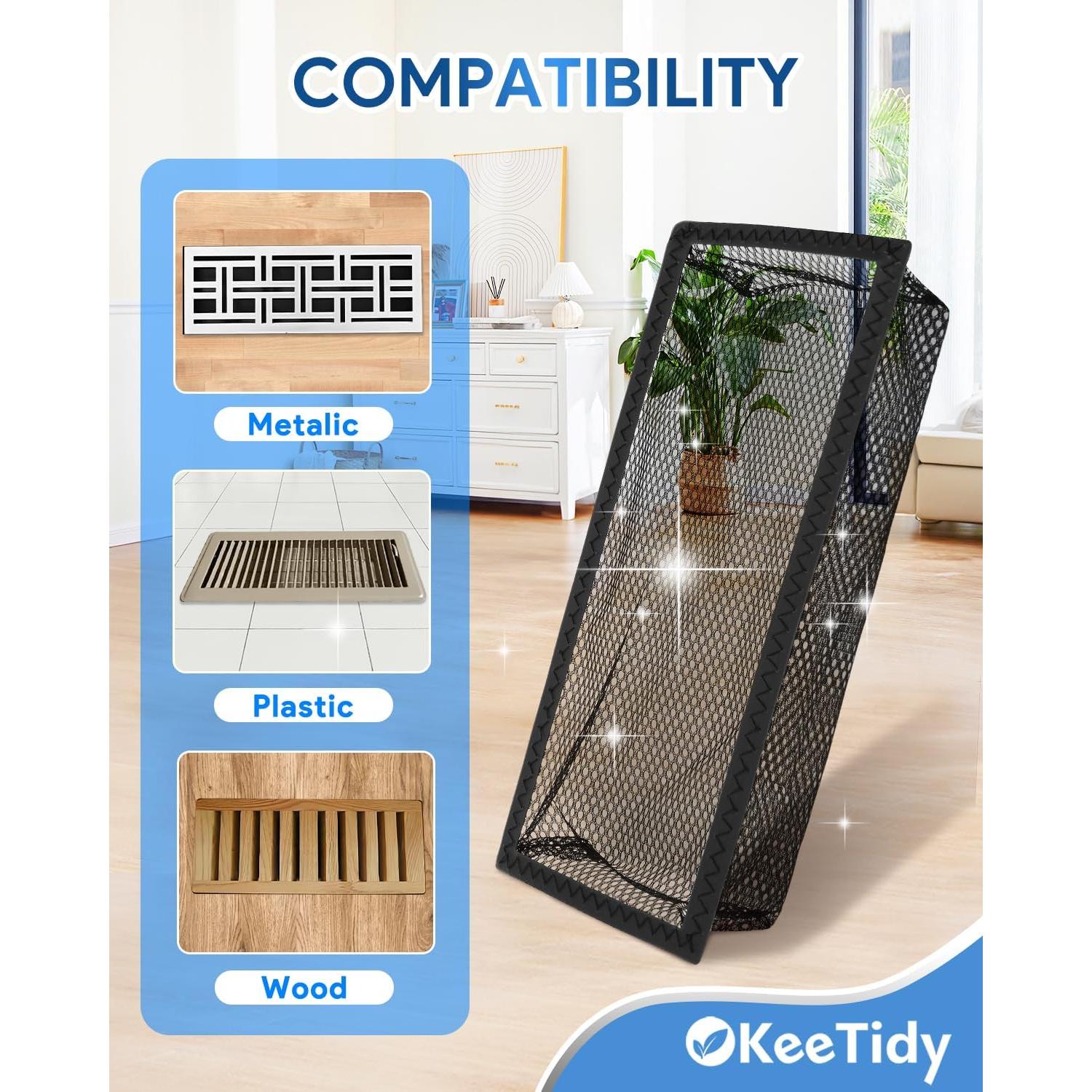 Red de Pantalla para Ventilación de Suelo KeeTidy 4"x10" 3 Paquetes