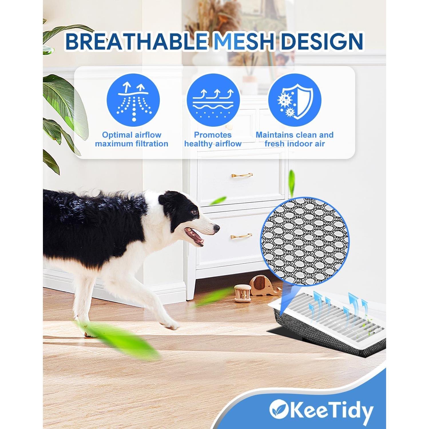 Red de Pantalla para Ventilación de Suelo KeeTidy 4"x10" 3 Paquetes