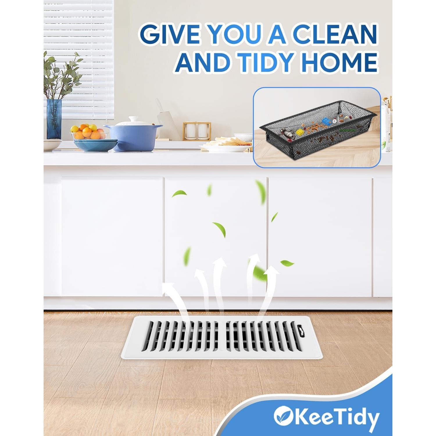 Red de Pantalla para Ventilación de Suelo KeeTidy 4"x10" 3 Paquetes