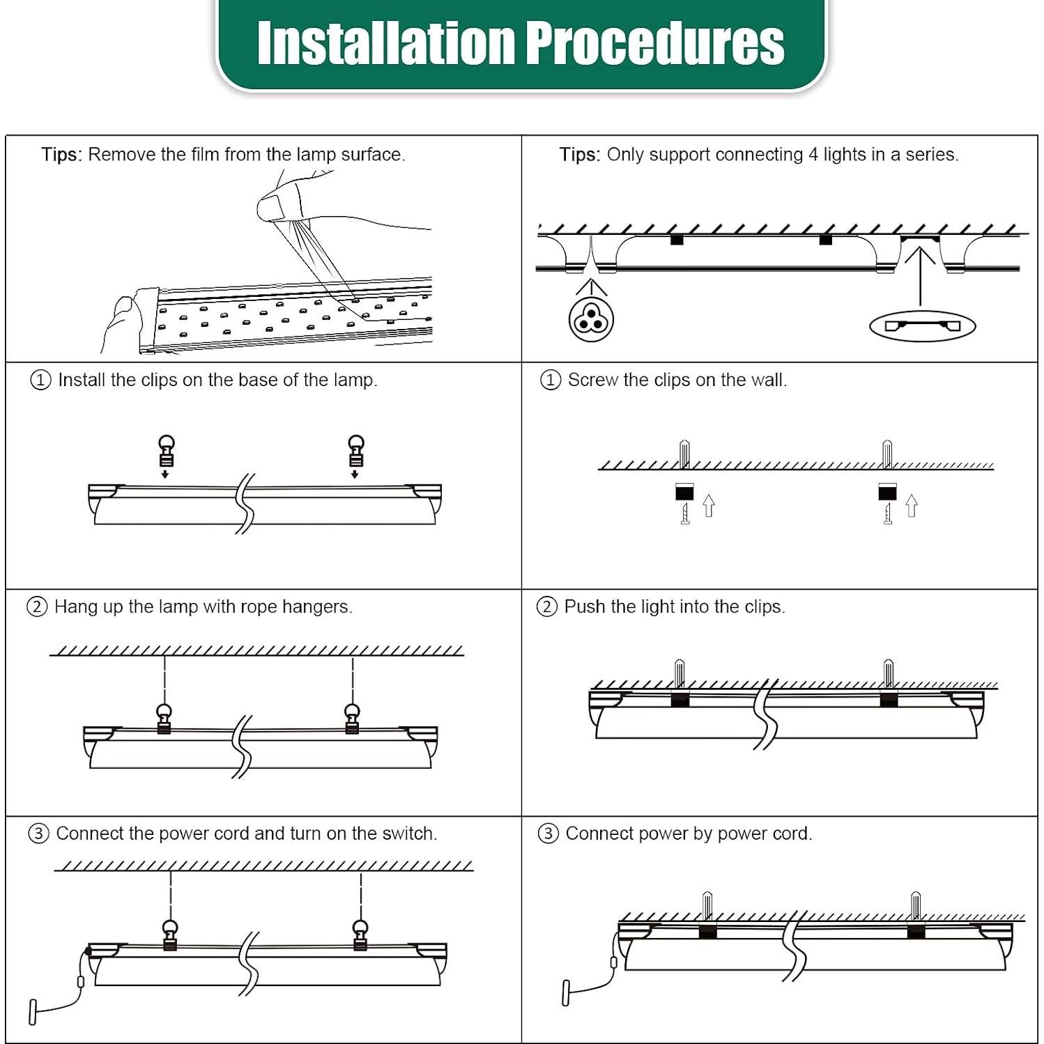Luz de Cultivo LED SZHLUX 2FT 80W Espectro Completo para Plantas