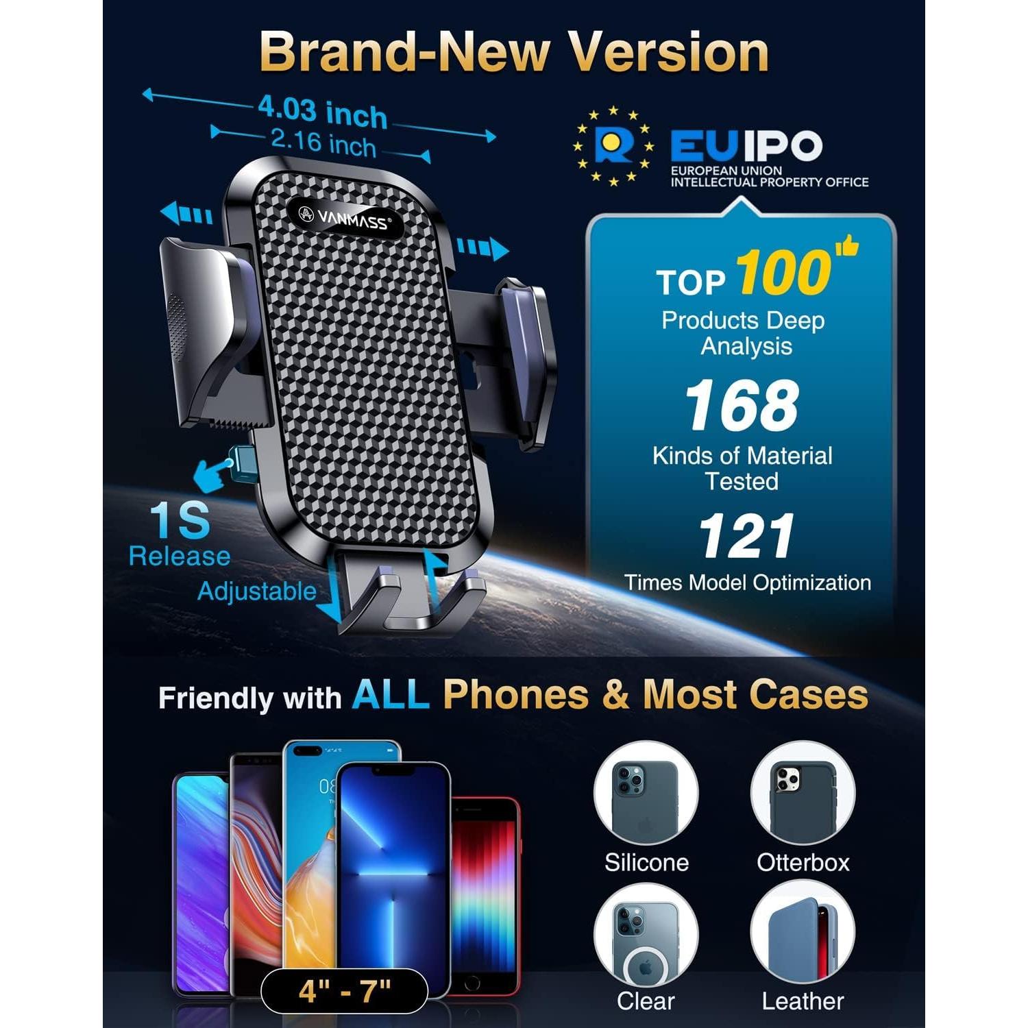 Soporte para Teléfono de Coche VANMASS TNZK-1 Universal 2025