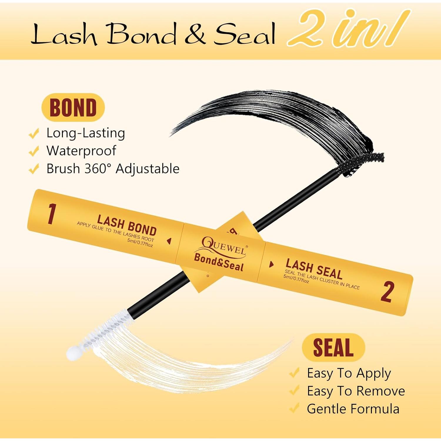 Kit de Grupos de Pestañas QUEWEL 320 Pcs 30D 40D 9-16mm