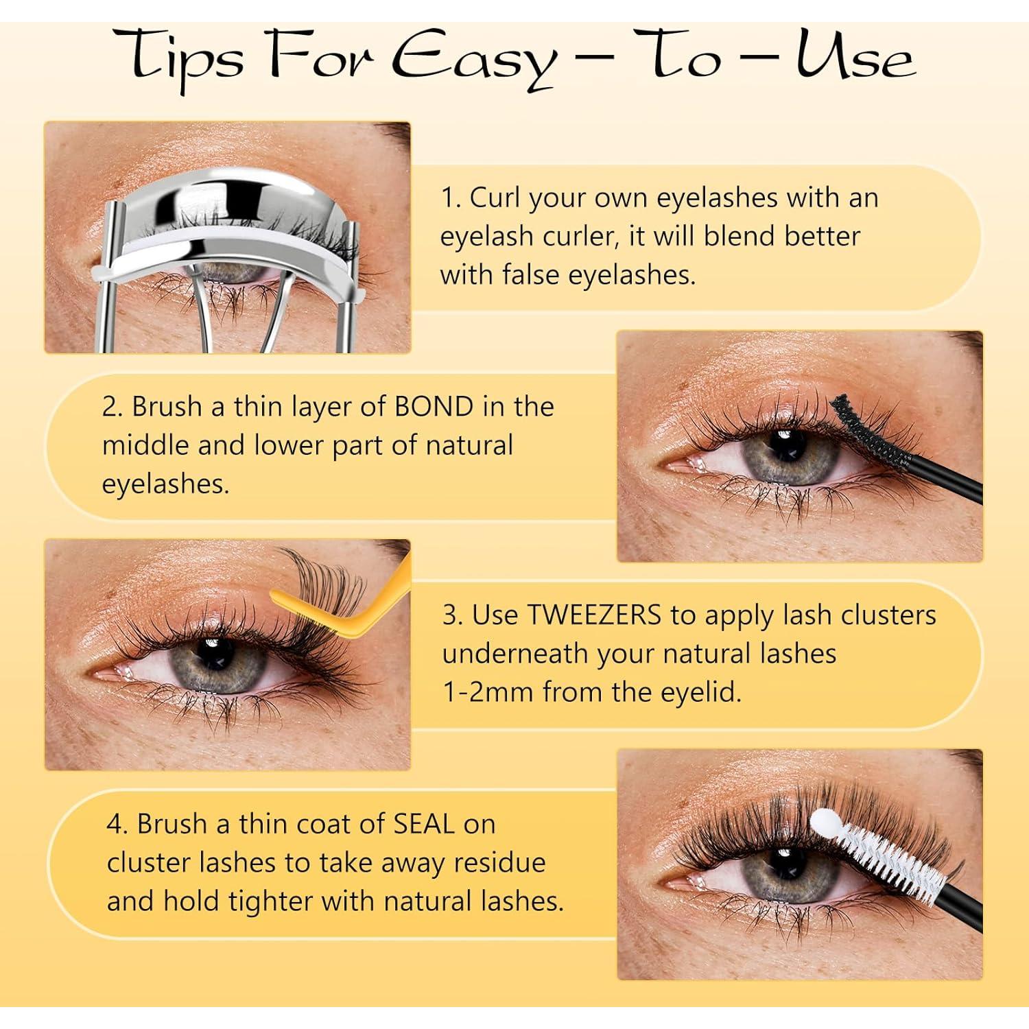 Kit de Grupos de Pestañas QUEWEL 320 Pcs 30D 40D 9-16mm