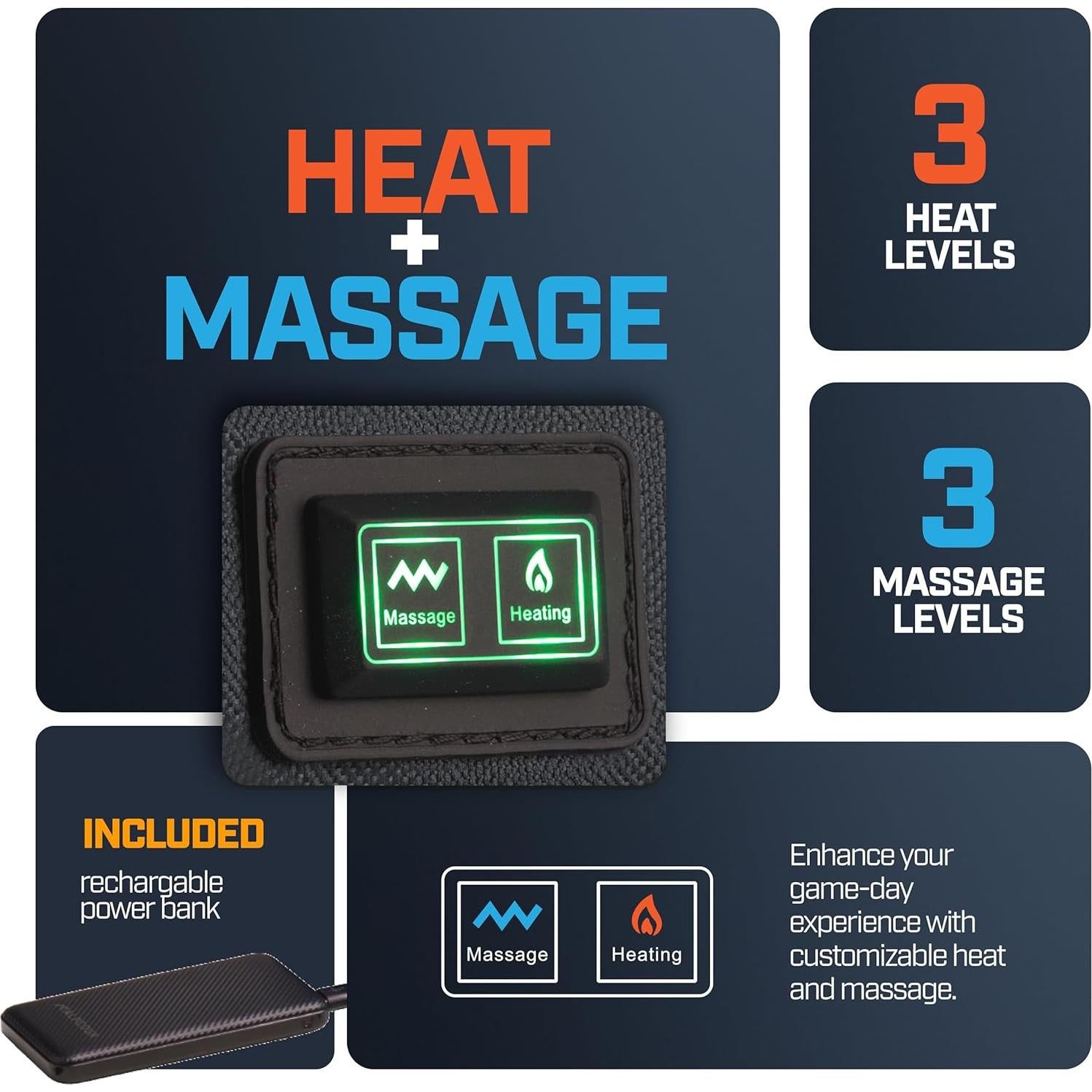 Asiento de Estadio Plegable Alpcour con Calefacción y Masaje