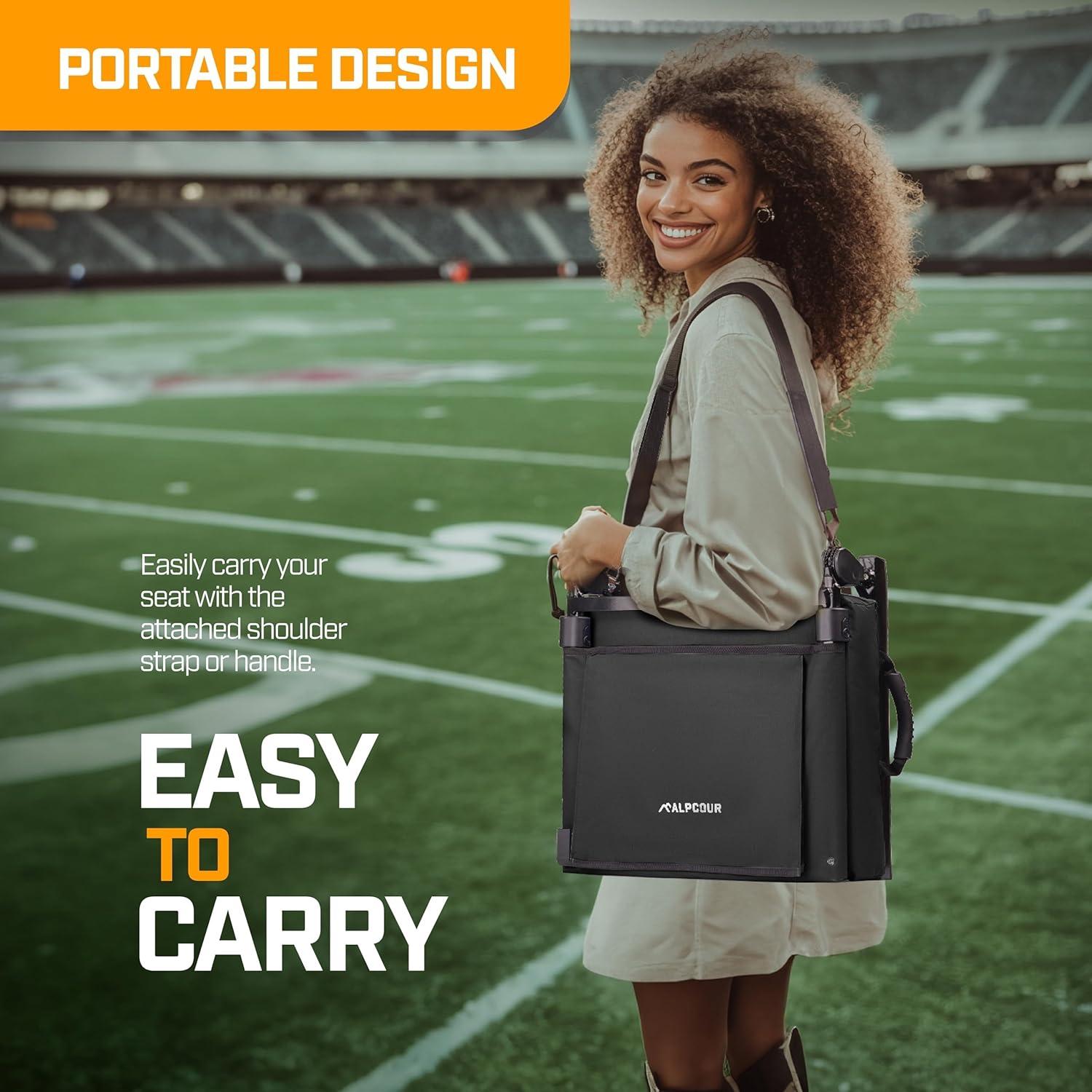 Asiento de Estadio Plegable Alpcour con Calefacción y Masaje