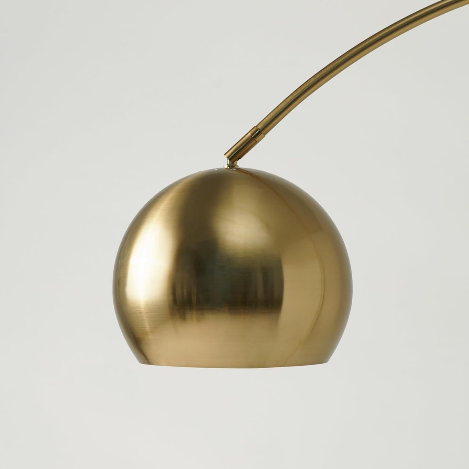 Lámpara de Pie Brightech Olivia Arco 193 cm Latón/Oro LED