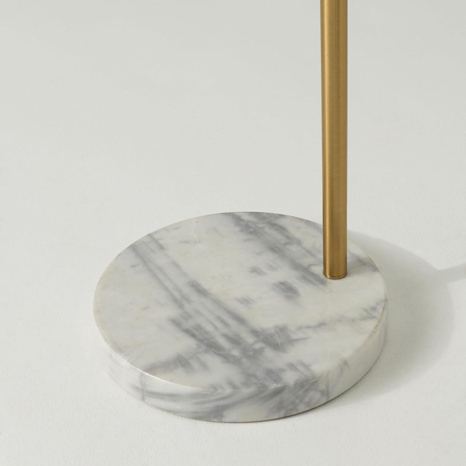 Lámpara de Pie Brightech Olivia Arco 193 cm Latón/Oro LED