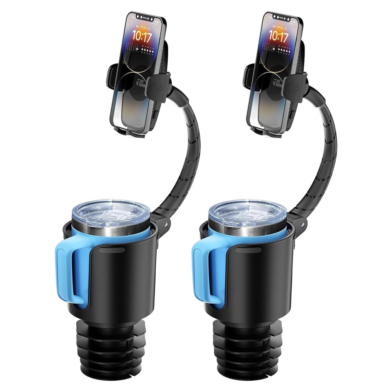 Soporte para teléfono en portavasos JOYTUTUS 2 paquetes ajustable