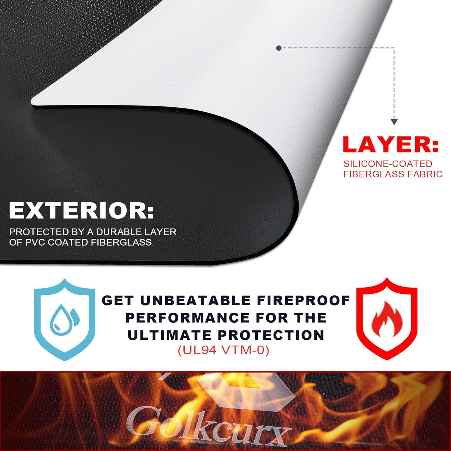 Bolsa a Prueba de Fuego Golkcurx 43x30cm con Cremallera