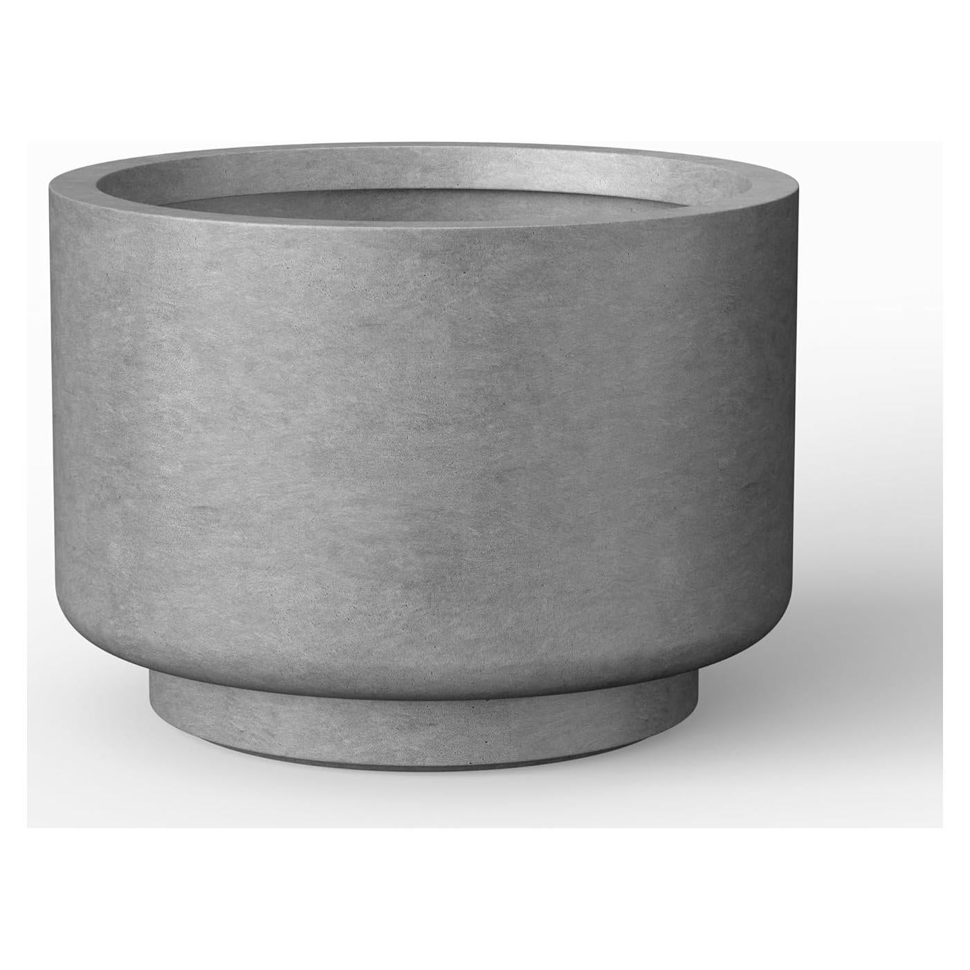 Maceta de Concreto Kante 25.4 cm Redonda con Drenaje