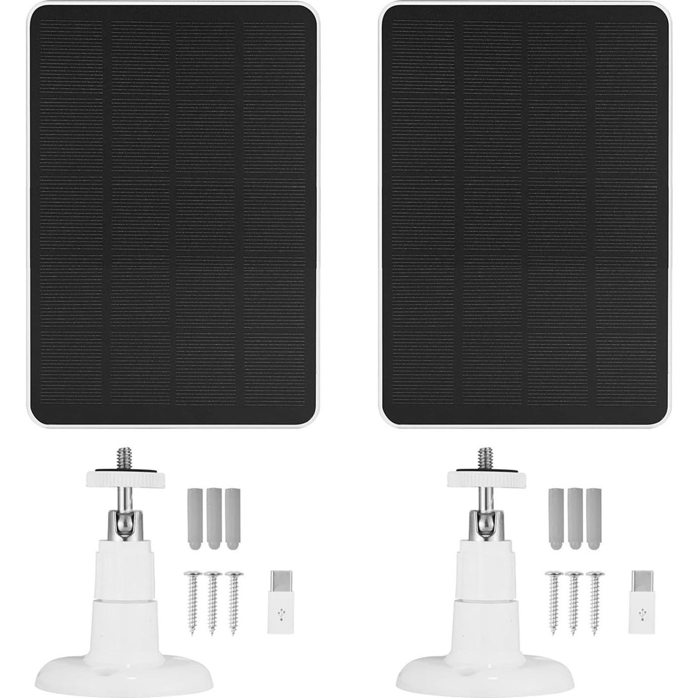 Paquete de 2 Paneles Solares 5V 7W para Cámaras de Seguridad