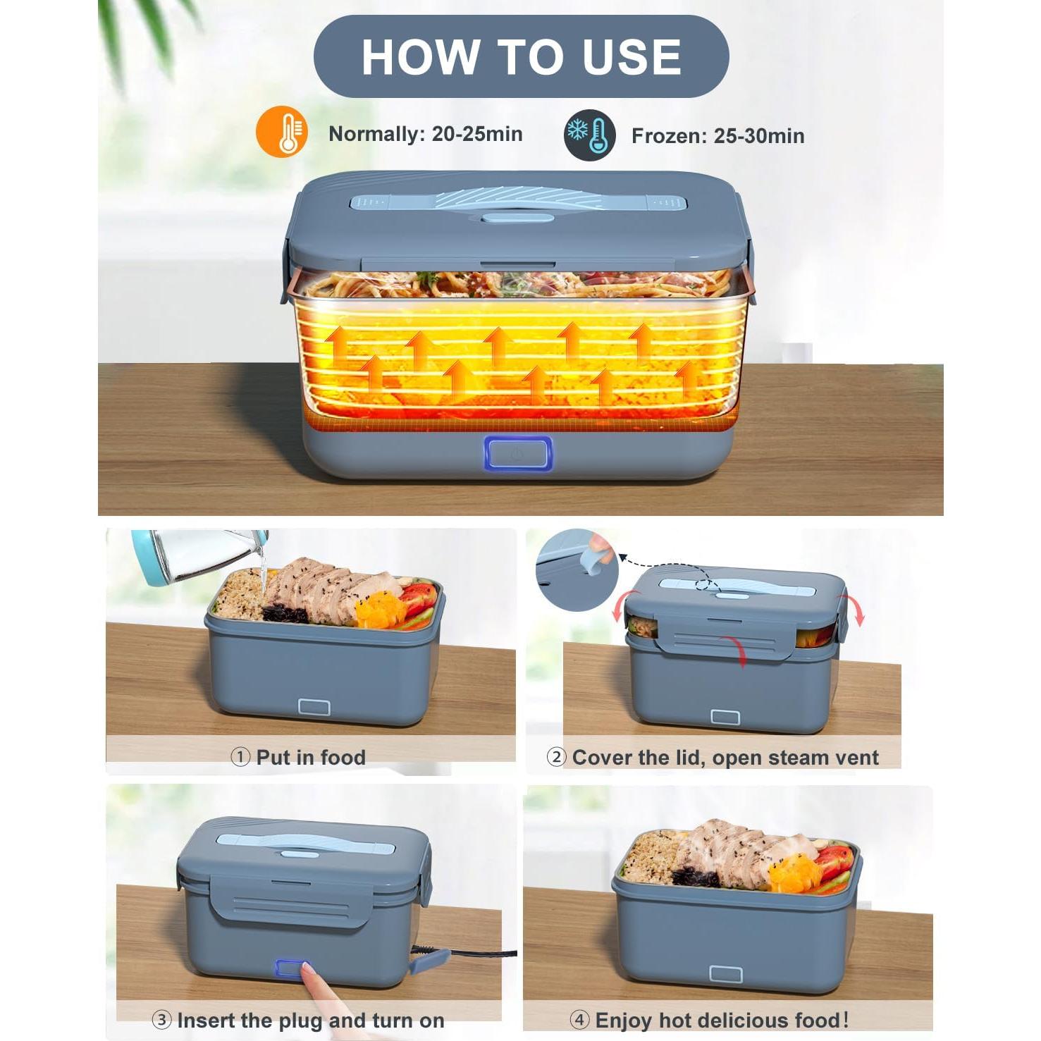 Caja de Almuerzo Eléctrica Monteka 1.8L 100W Azul