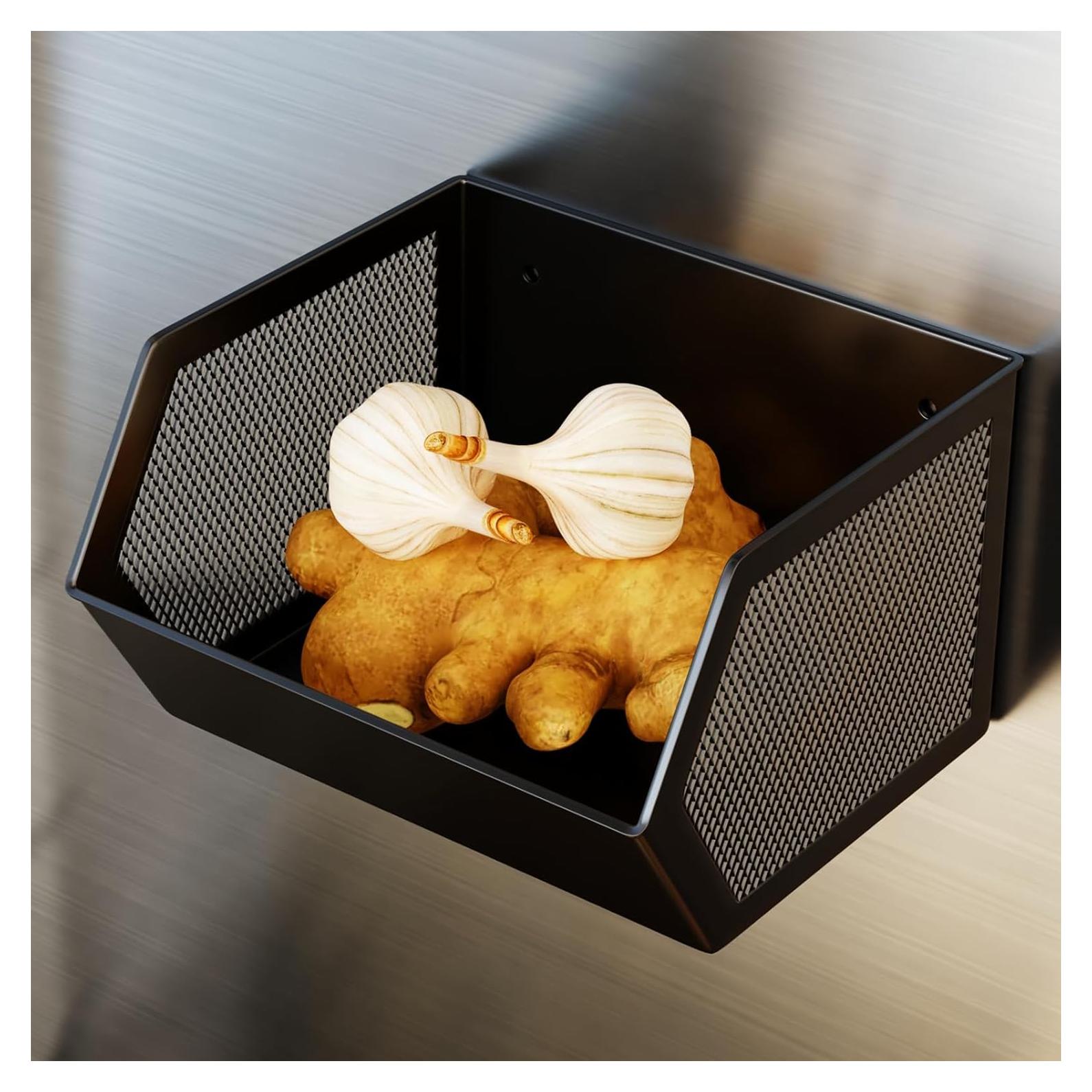 Estante Magnético para Especias Wochuangsi Negro Pequeño