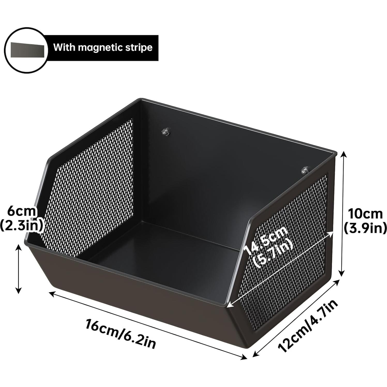 Estante Magnético para Especias Wochuangsi Negro Pequeño