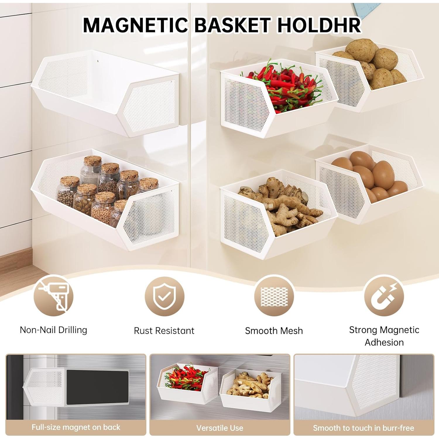 Estante Magnético para Especias Wochuangsi Negro Pequeño