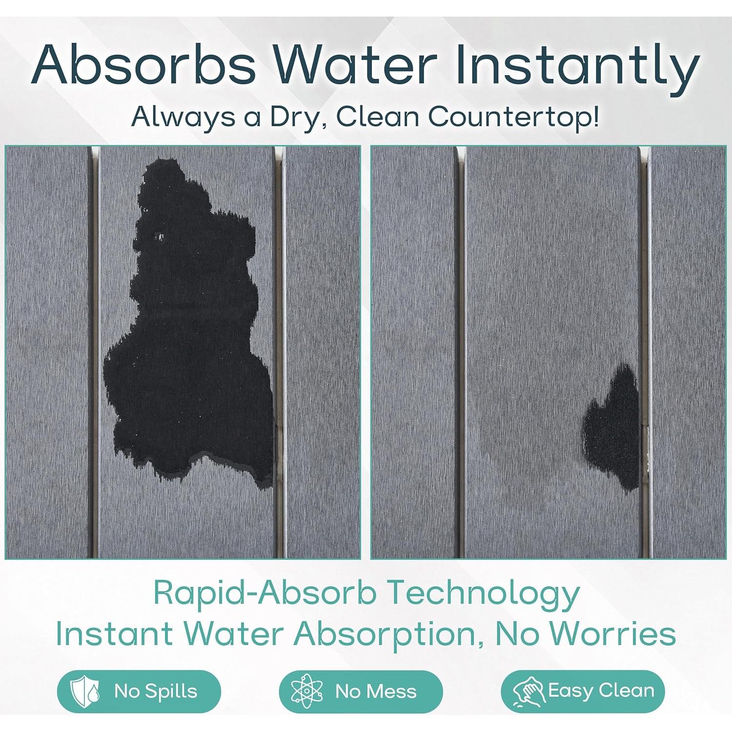 Alfombrilla de Secado de Piedra Diatomácea House of Vesta 60x39 cm Gris