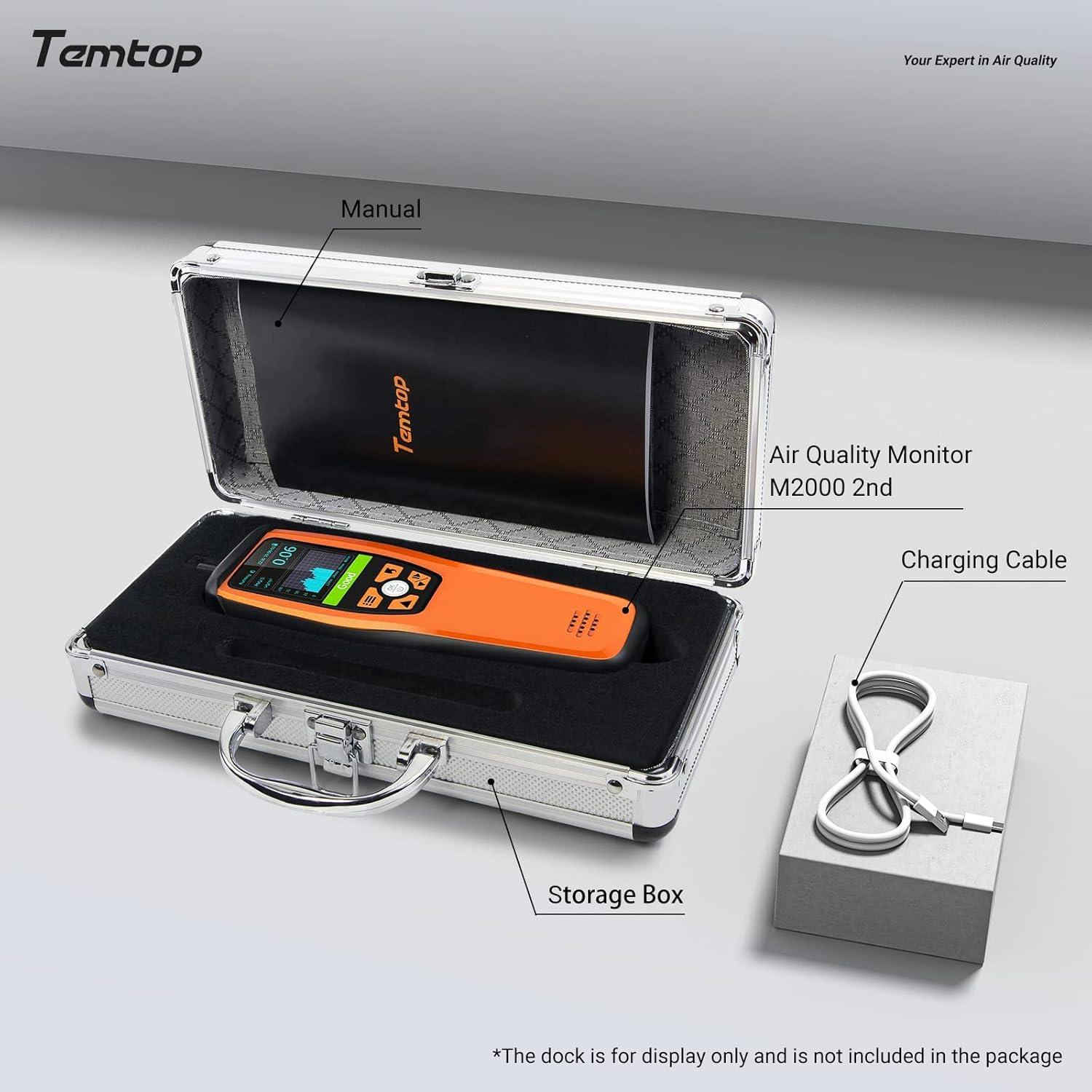 Medidor de Calidad del Aire Temtop M2000C CO2 PM2.5 PM10