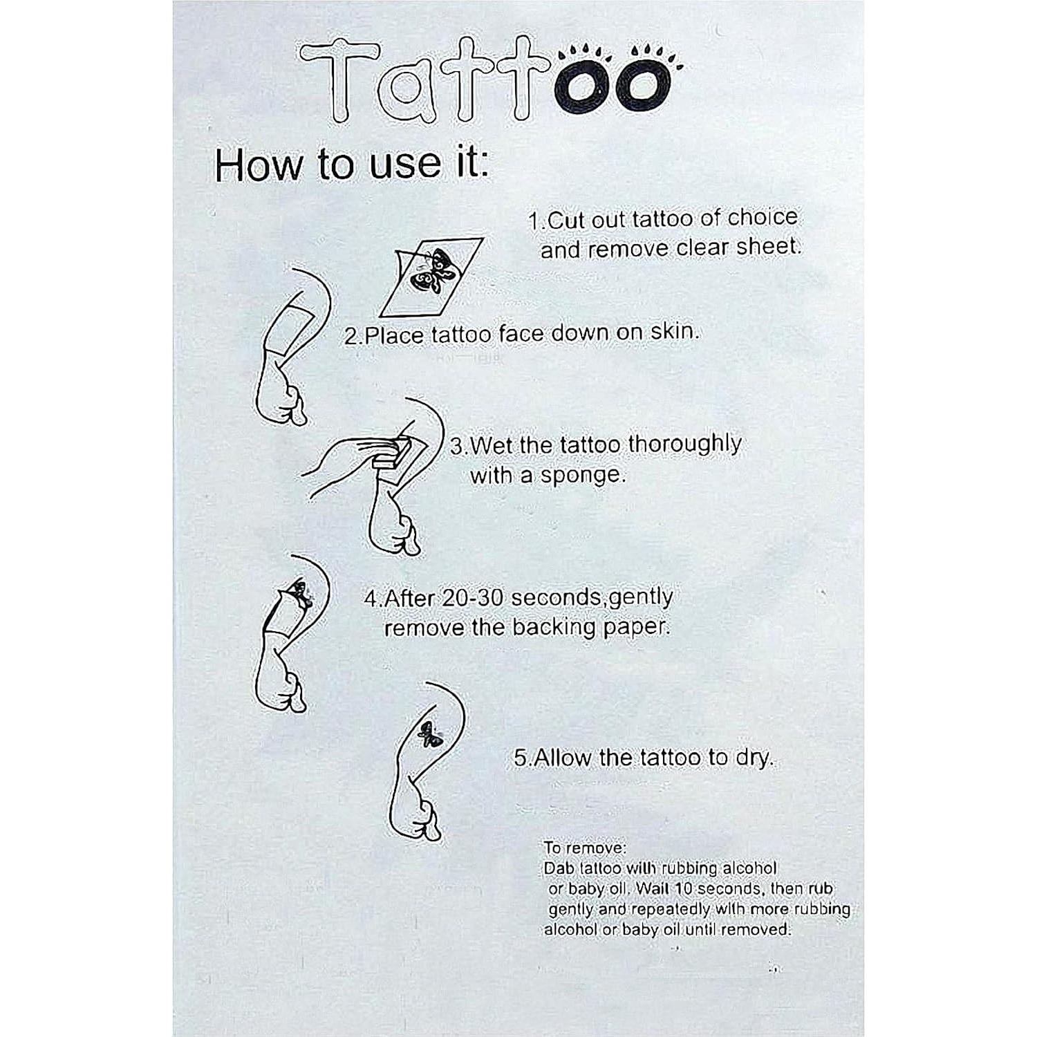 Tatuajes Temporales MapofBeauty 2 Pcs Flor Marrón Impermeable