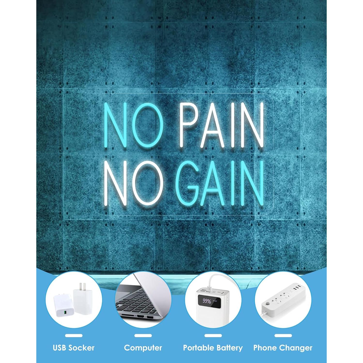 Letrero de Neón LED Boostool 41.1x17 cm Azul Motivacional