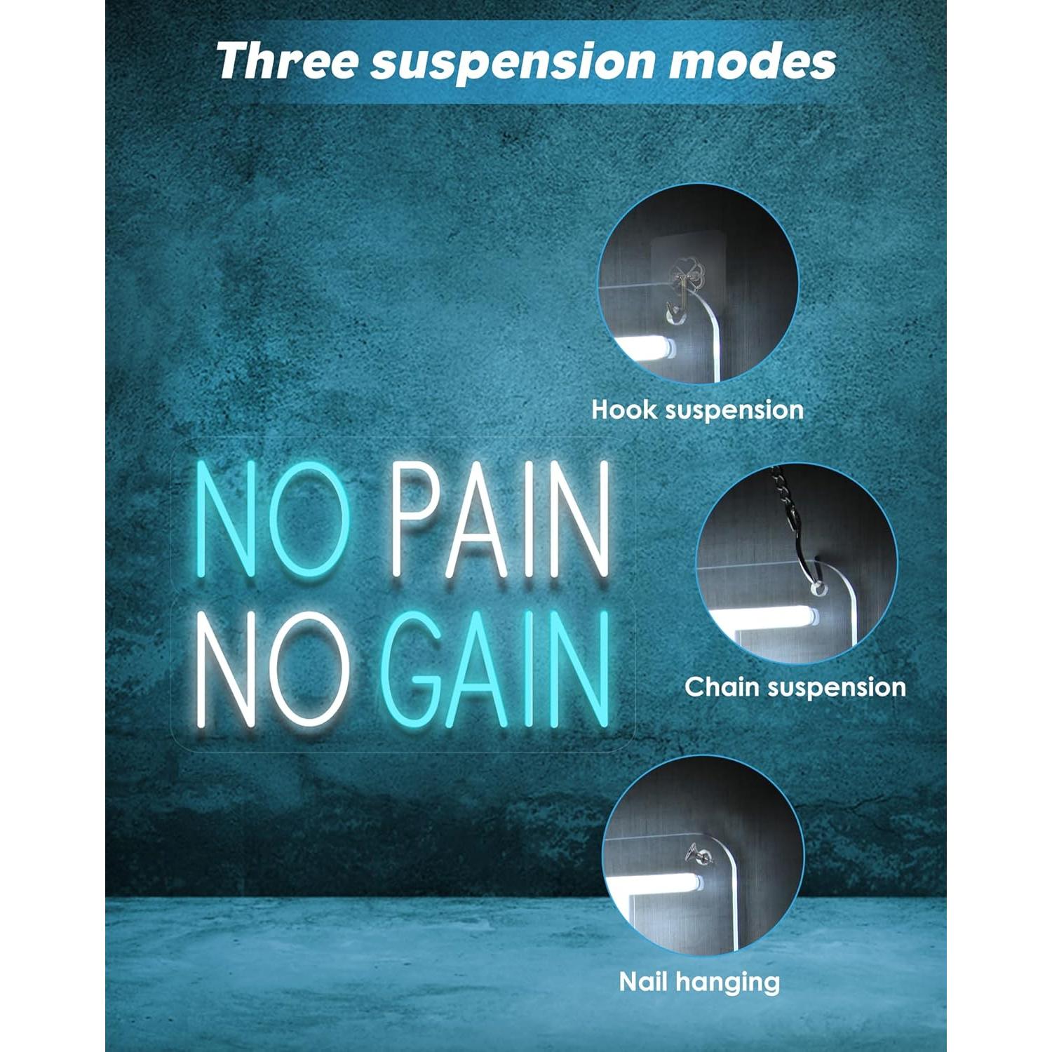 Letrero de Neón LED Boostool 41.1x17 cm Azul Motivacional