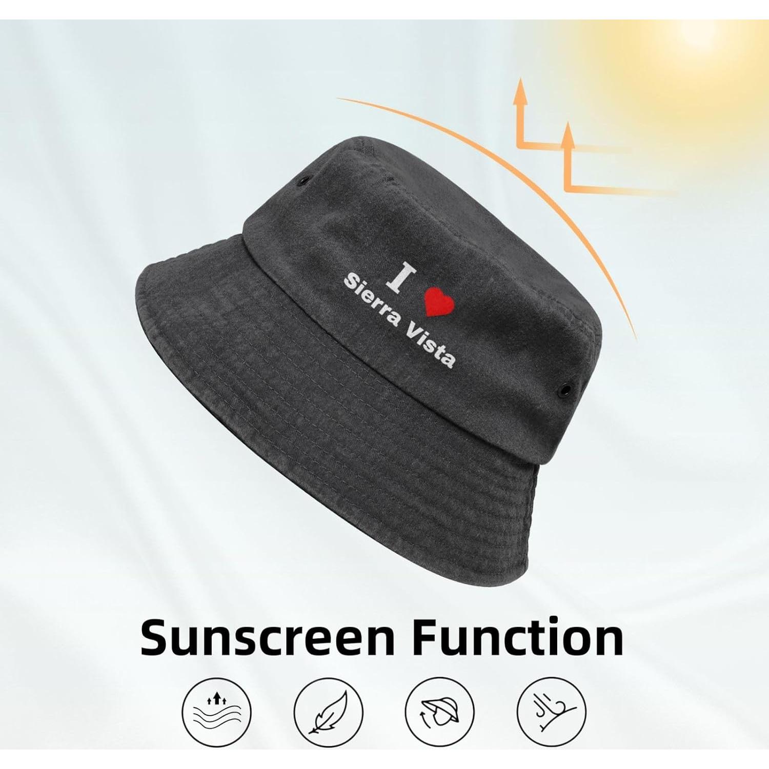 Sombrero de Cubo Unisex KCNSEZA Algodón Lavado Verano