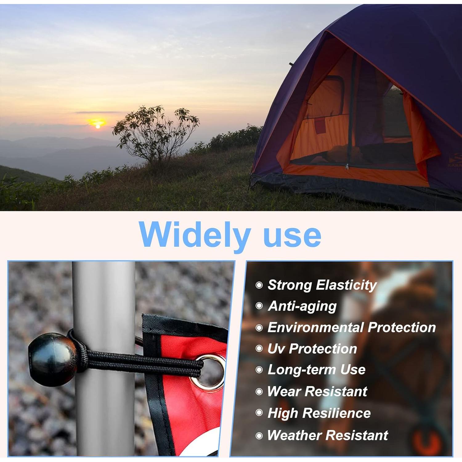 Cuerdas Bungee de Bola Skytened 30 Piezas Alta Resistencia