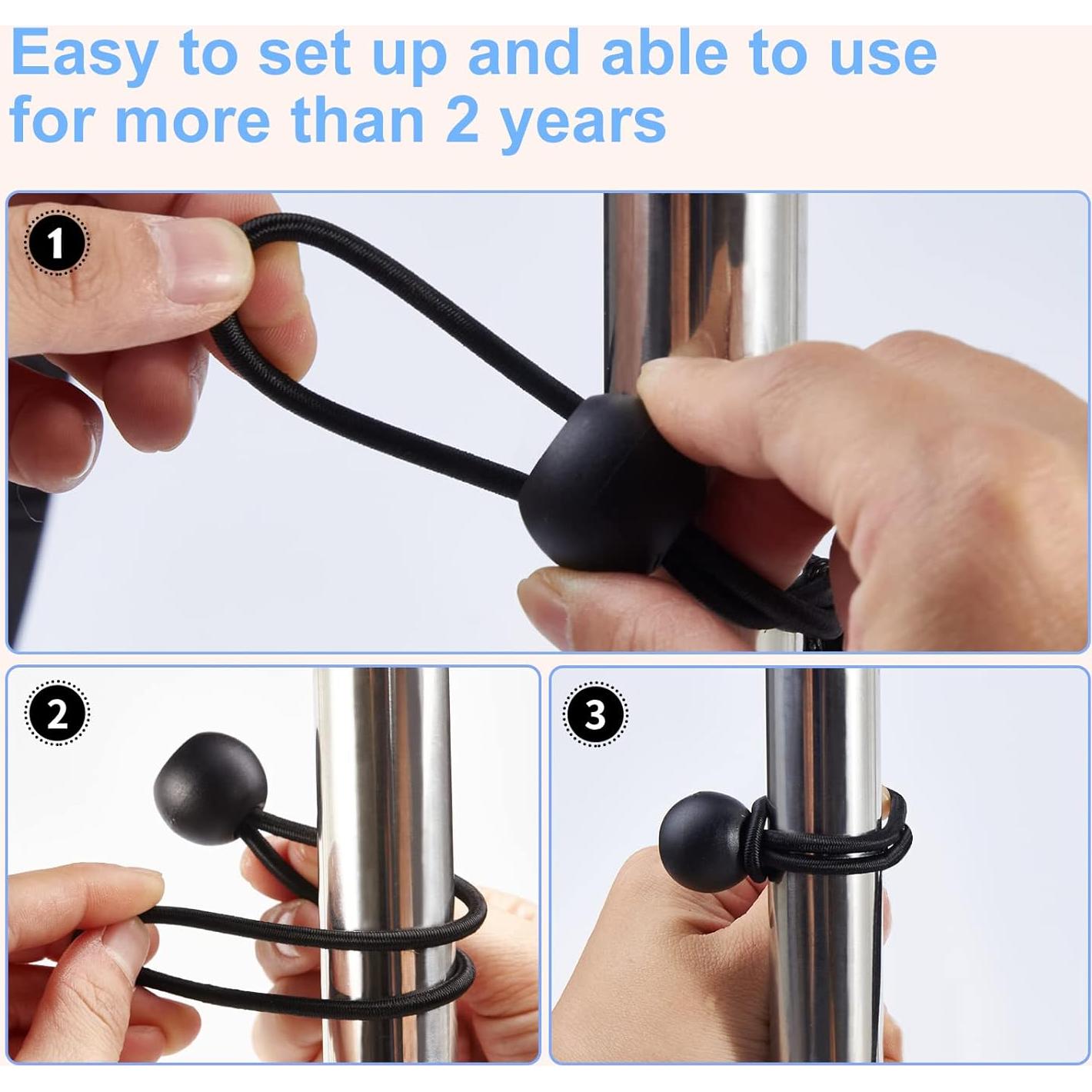 Cuerdas Bungee de Bola Skytened 30 Piezas Alta Resistencia