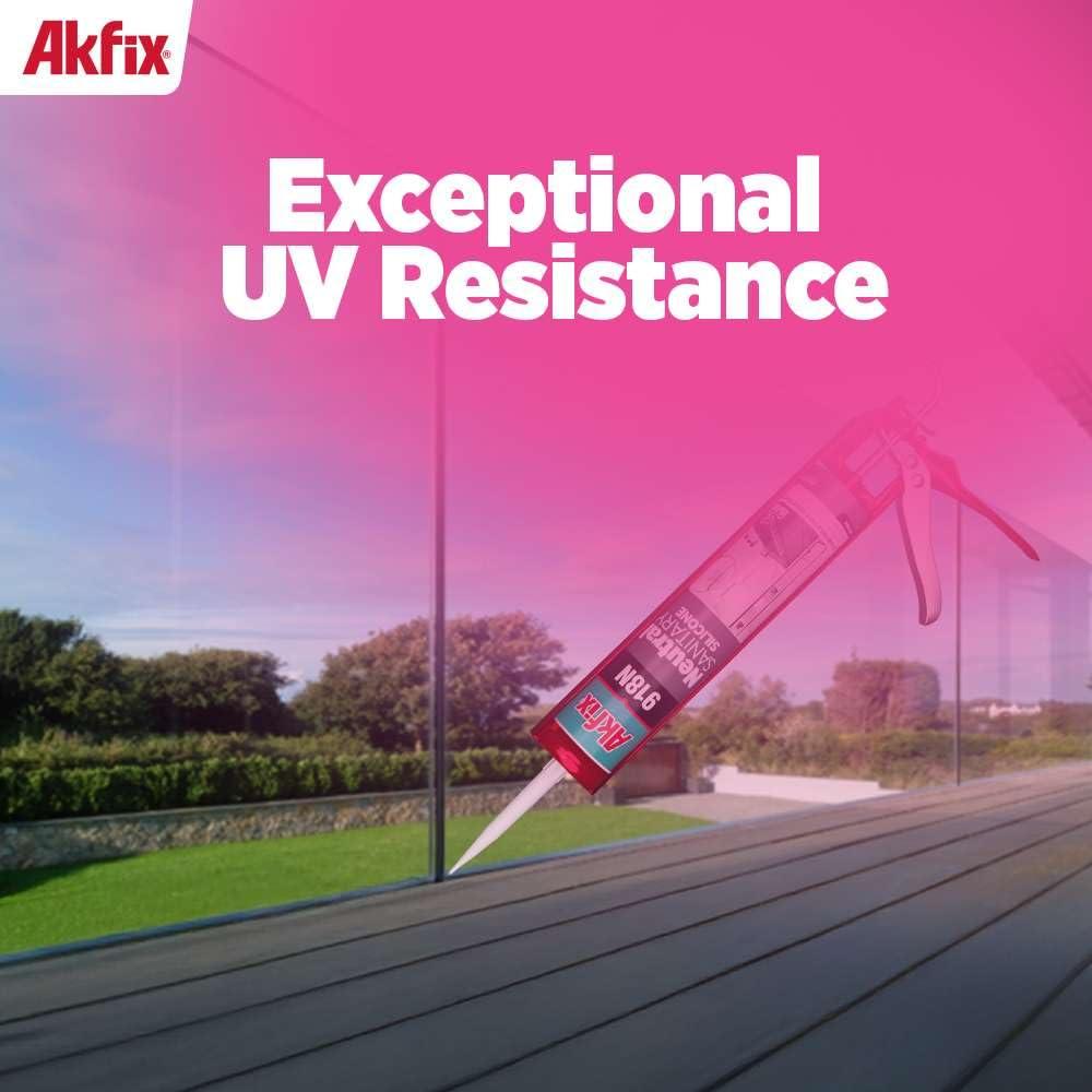 Sellador de Silicona Akfix 918N Negro 2x310 ml para Cocina y Baño