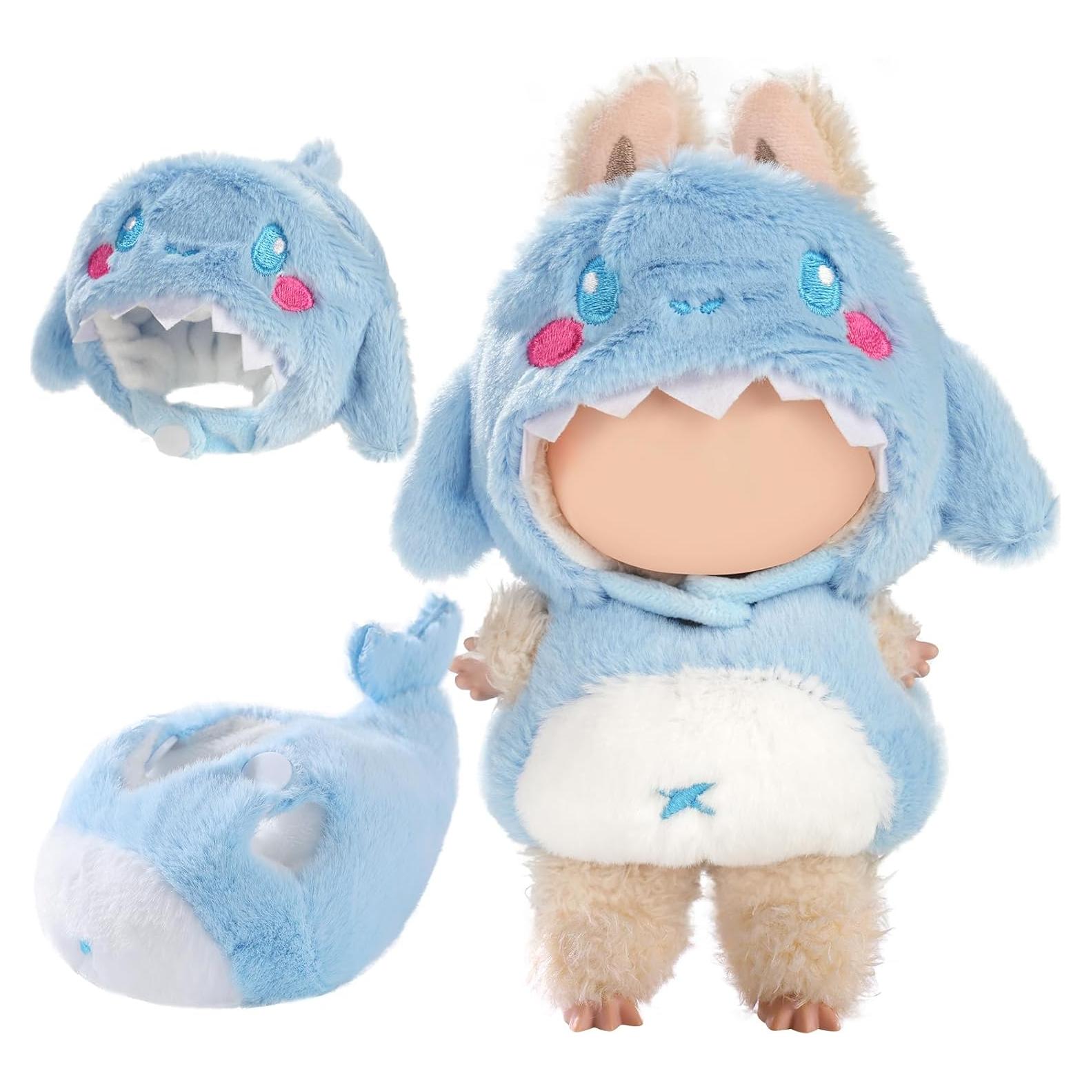 Conjunto de Ropa para Muñeca Woplagyreat Ballena Azul 17cm