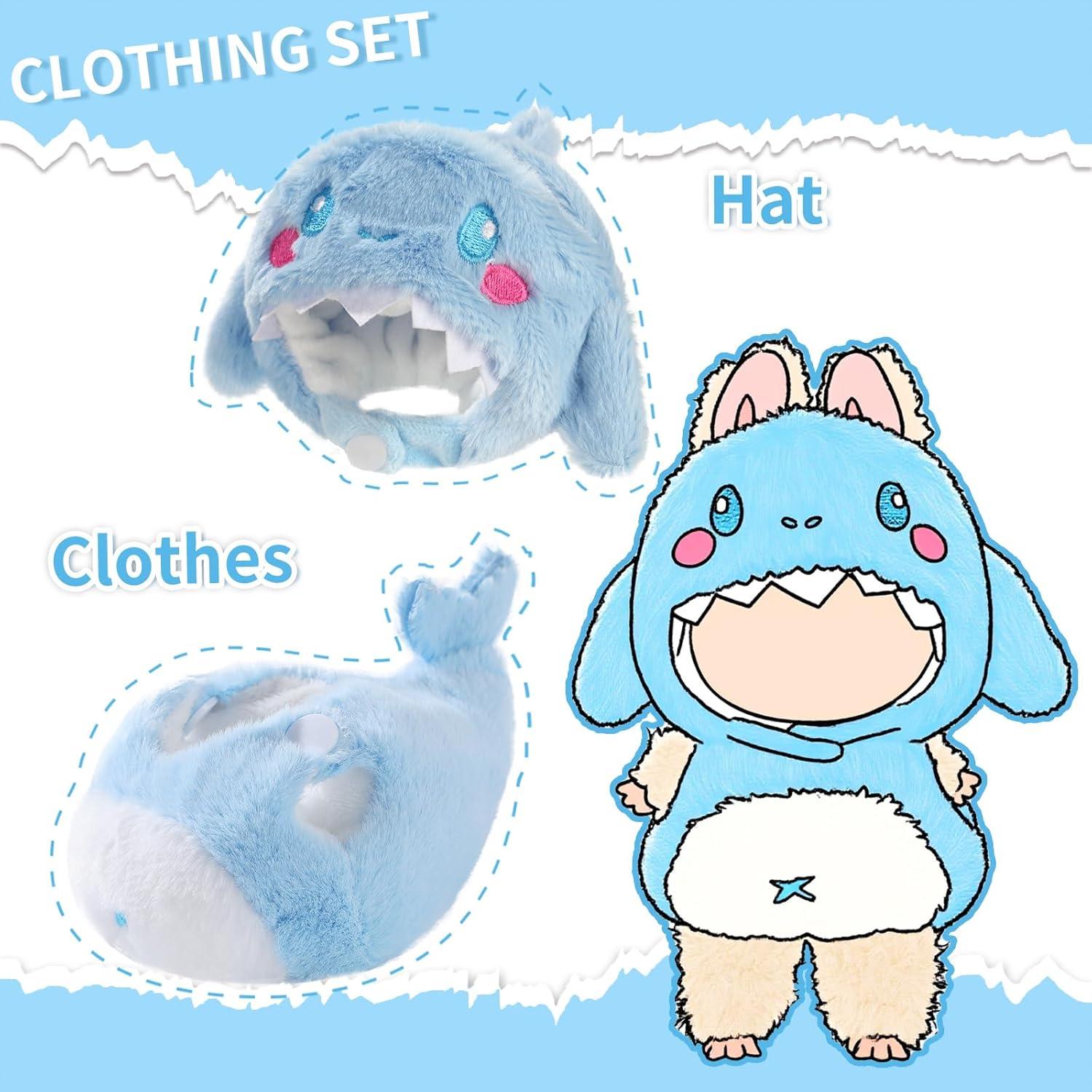 Conjunto de Ropa para Muñeca Woplagyreat Ballena Azul 17cm