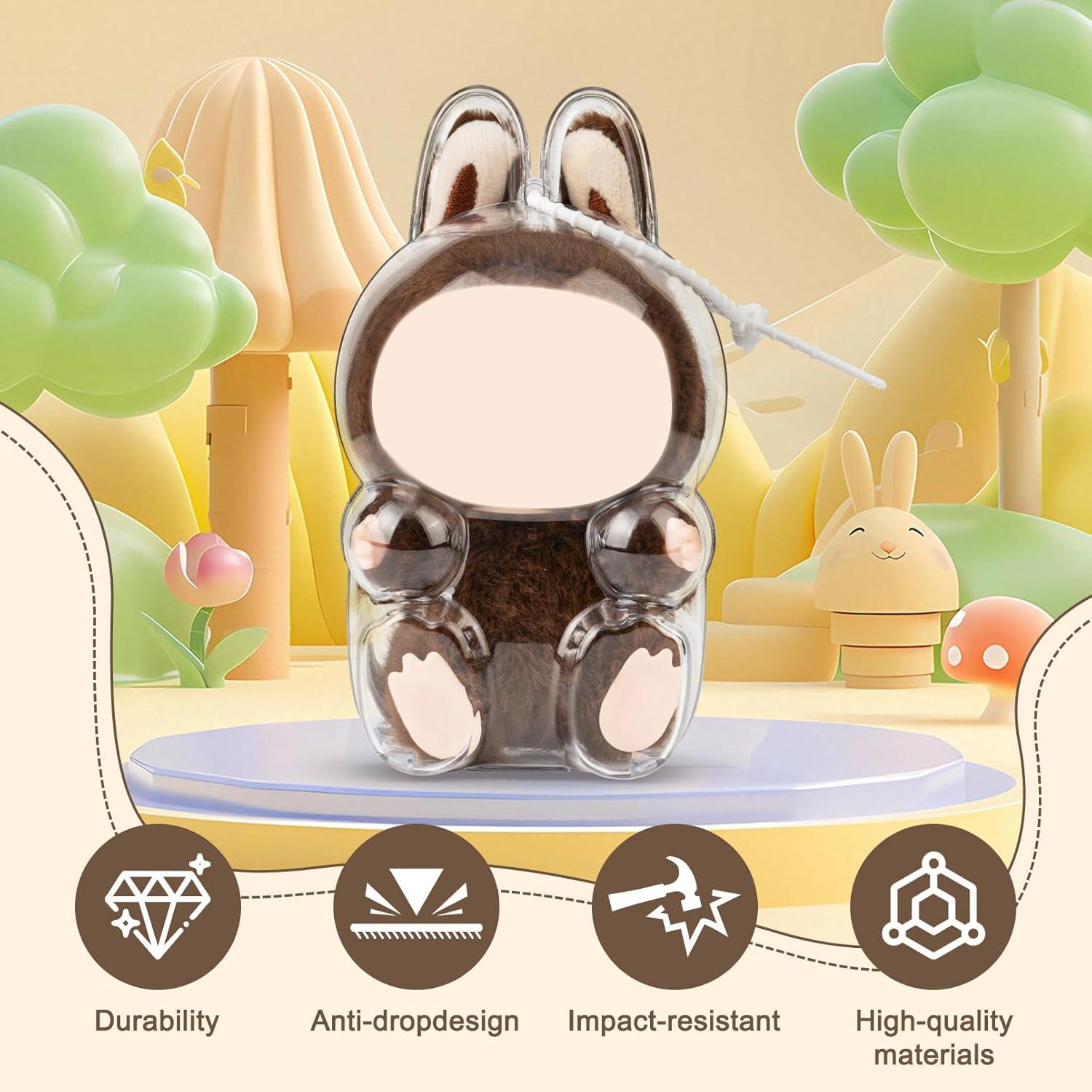 Funda protectora acrílica Mosa Bear para muñeca Labubu