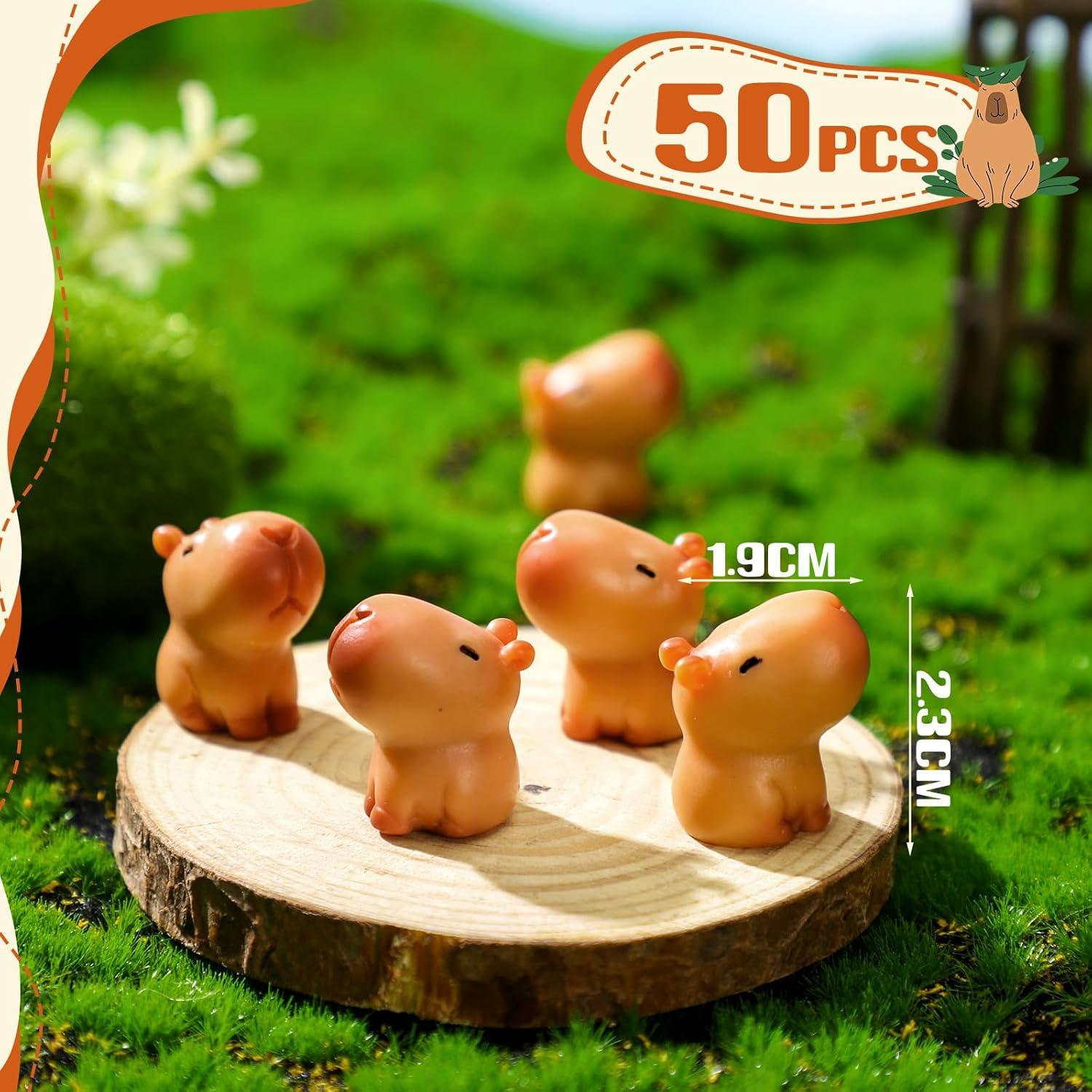 30 Mini Figuras de Capibara de Resina Simgoing - Decoración