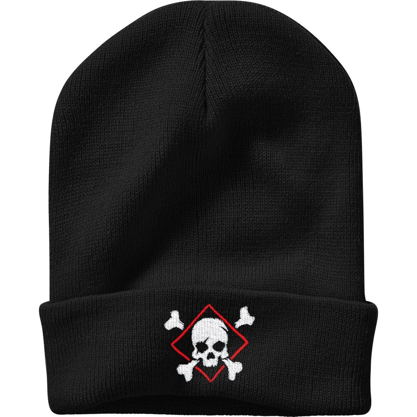 Gorro de Punto Bordado AIMASTZ Calavera Unisex Invierno