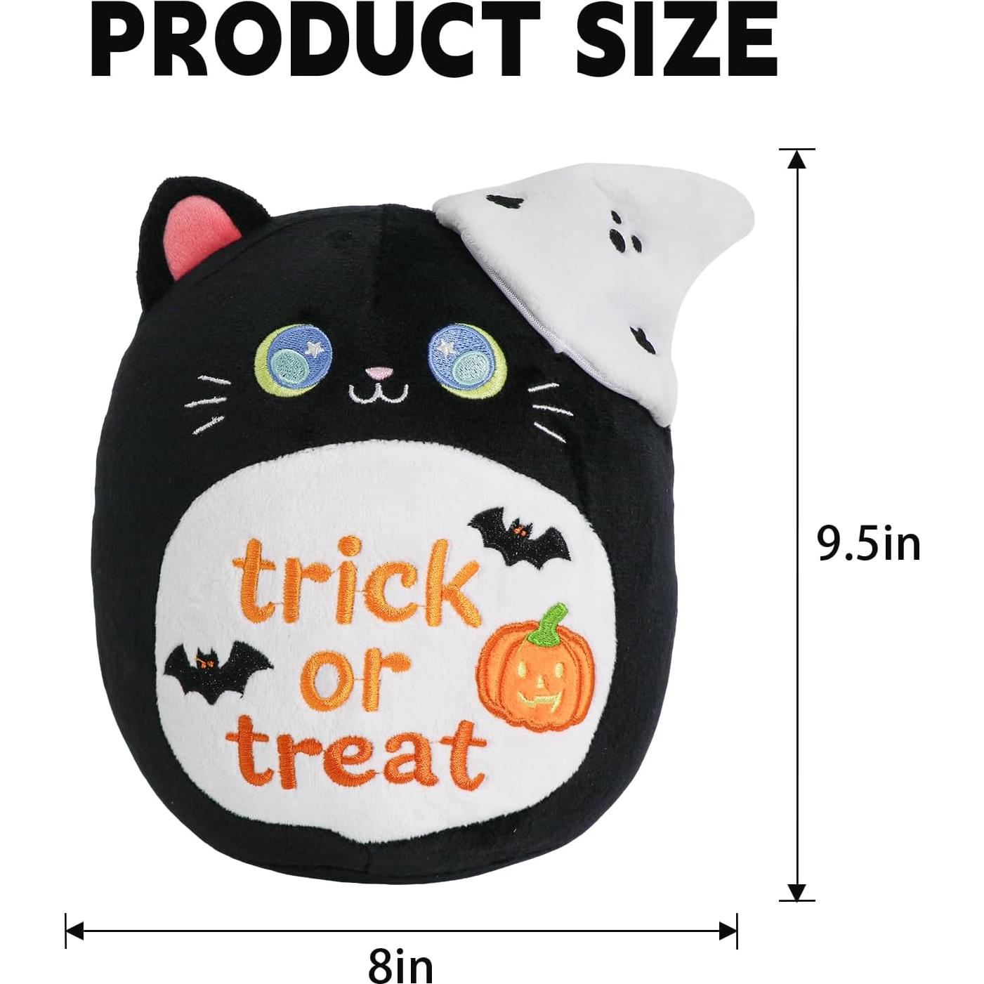 Peluche Gato Negro Halloween 28 cm CAIYUEGG Regalo Niños