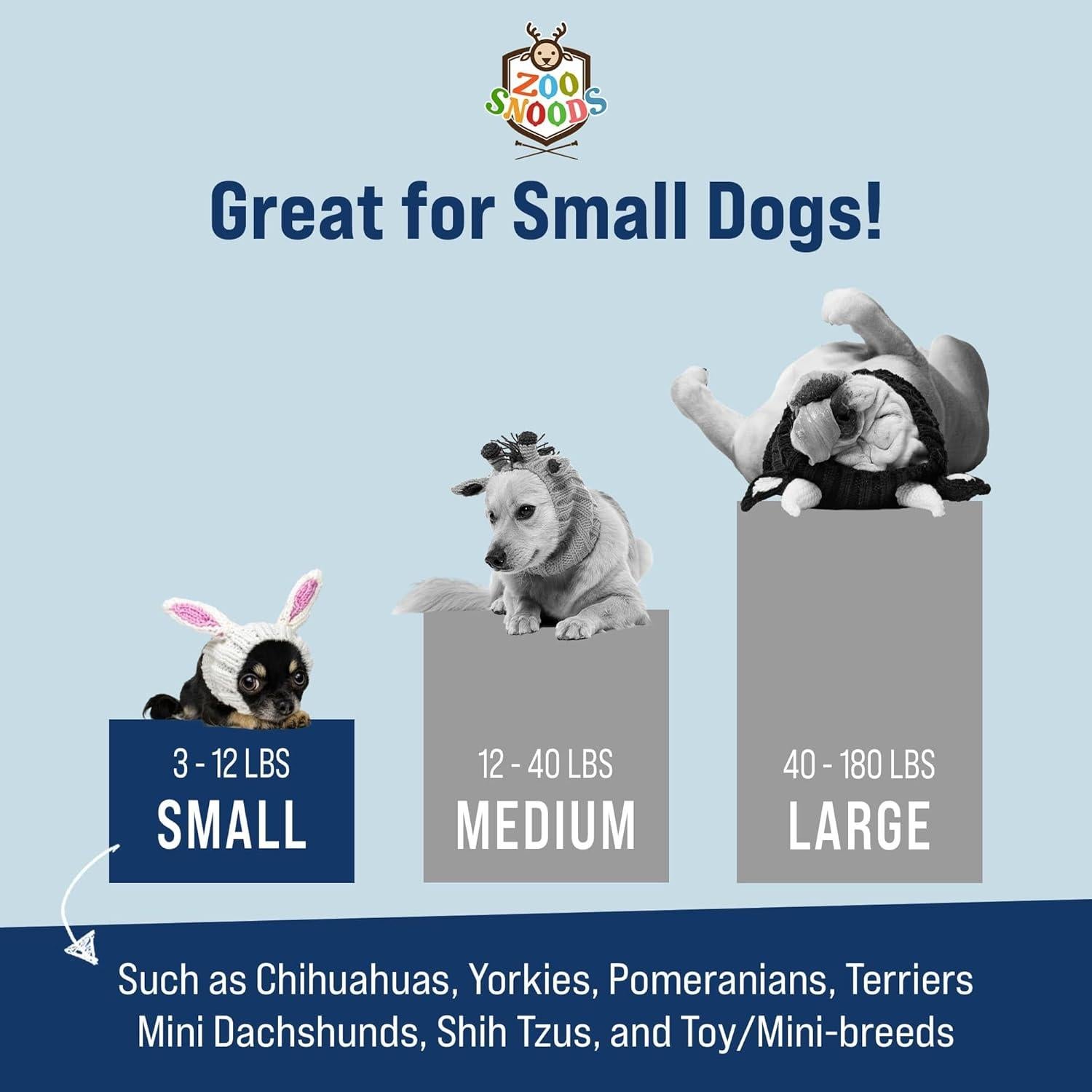 Bufanda de Perro Tejida a Mano Zoo Snoods - Baby Shark Azul Pequeño