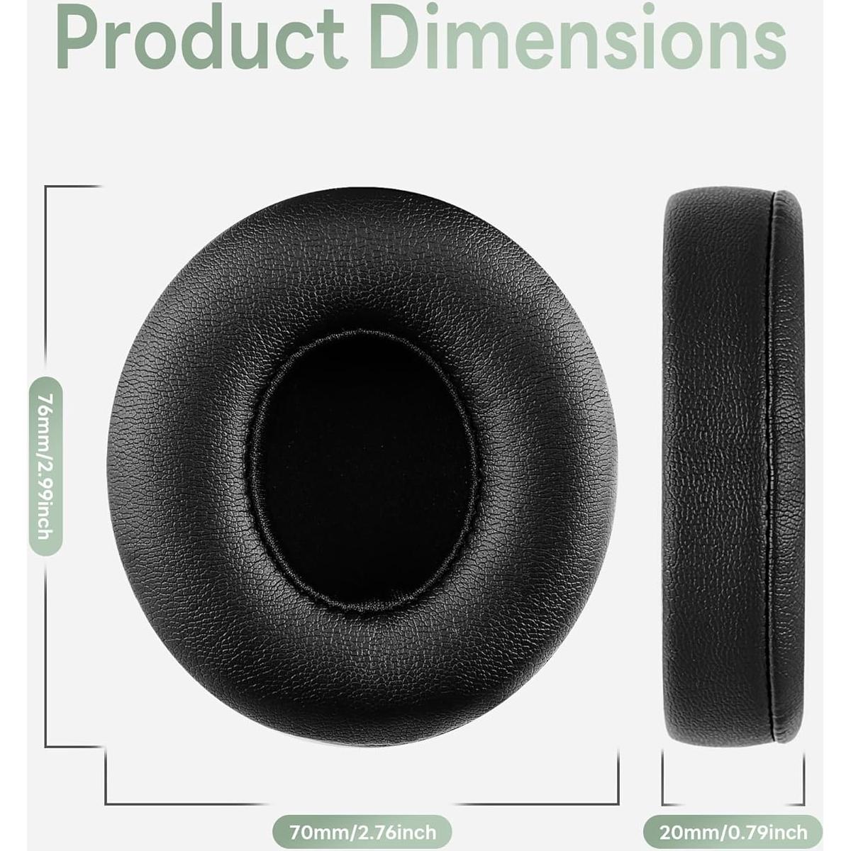 Almohadillas de Reemplazo Beats Solo 4 Inalámbricos Negro