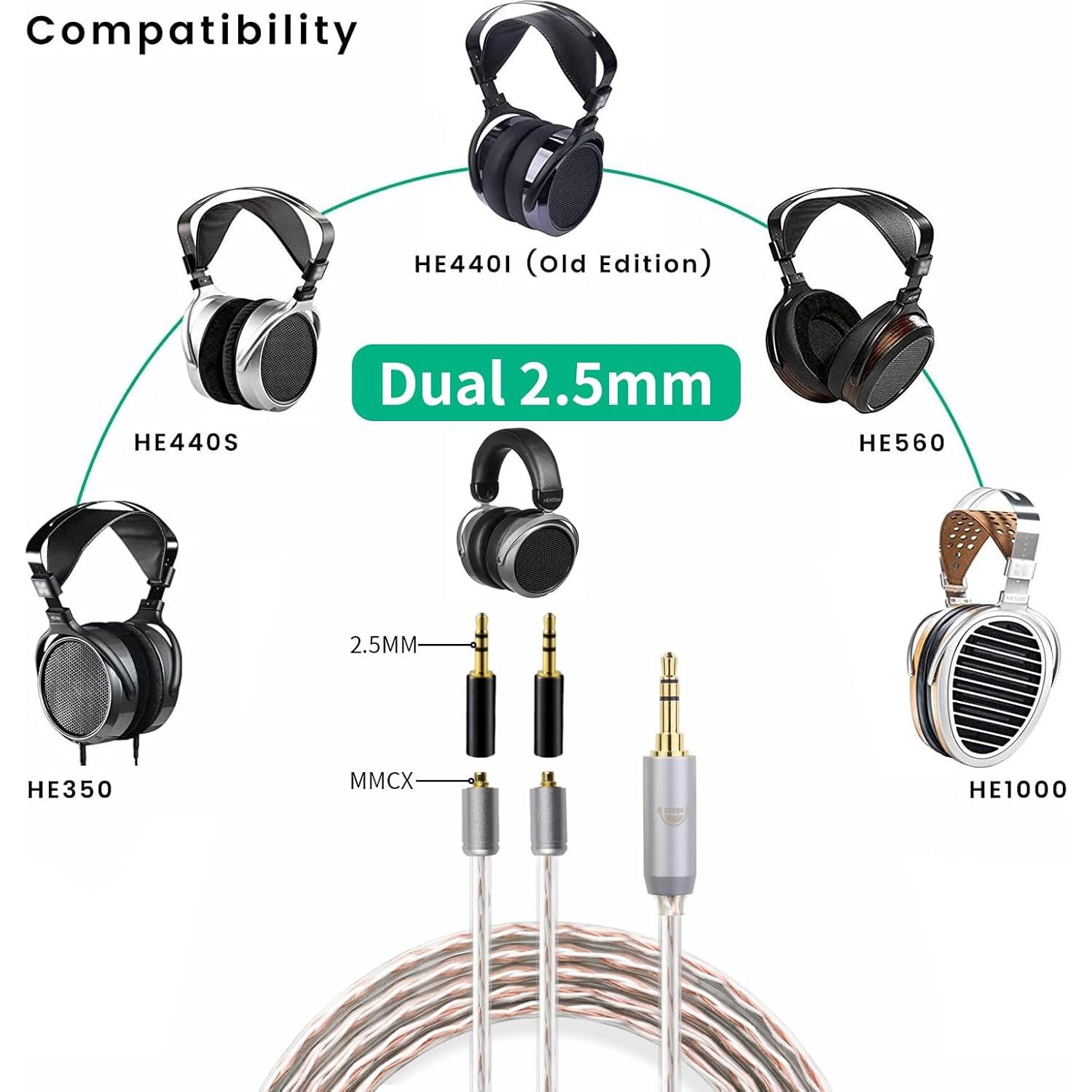 Adaptador de Auriculares 2.5mm a Hembra MMCX okcsc - Negro