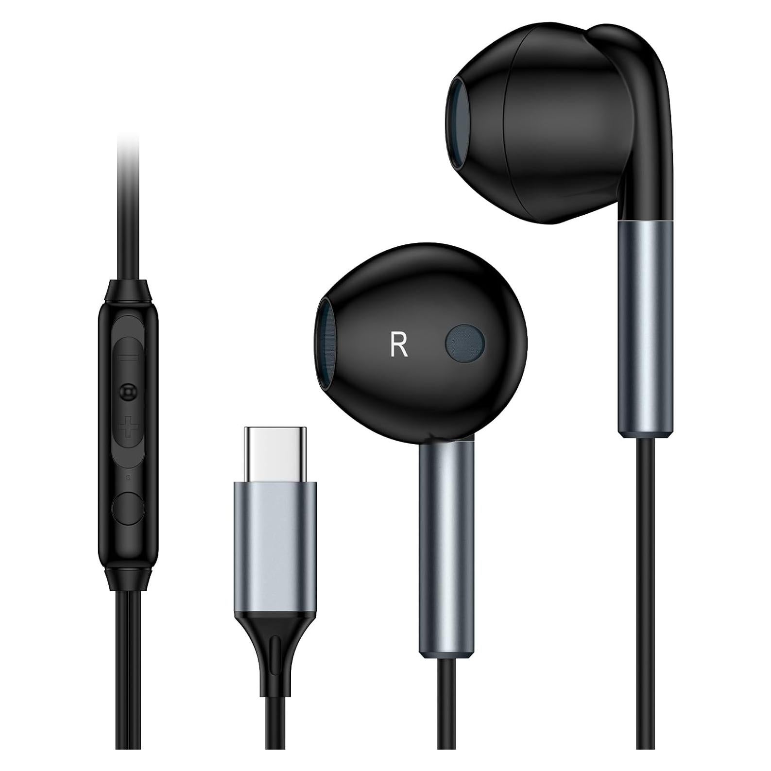 Auriculares USB C REPIND J026 con Micrófono y Control Volumen