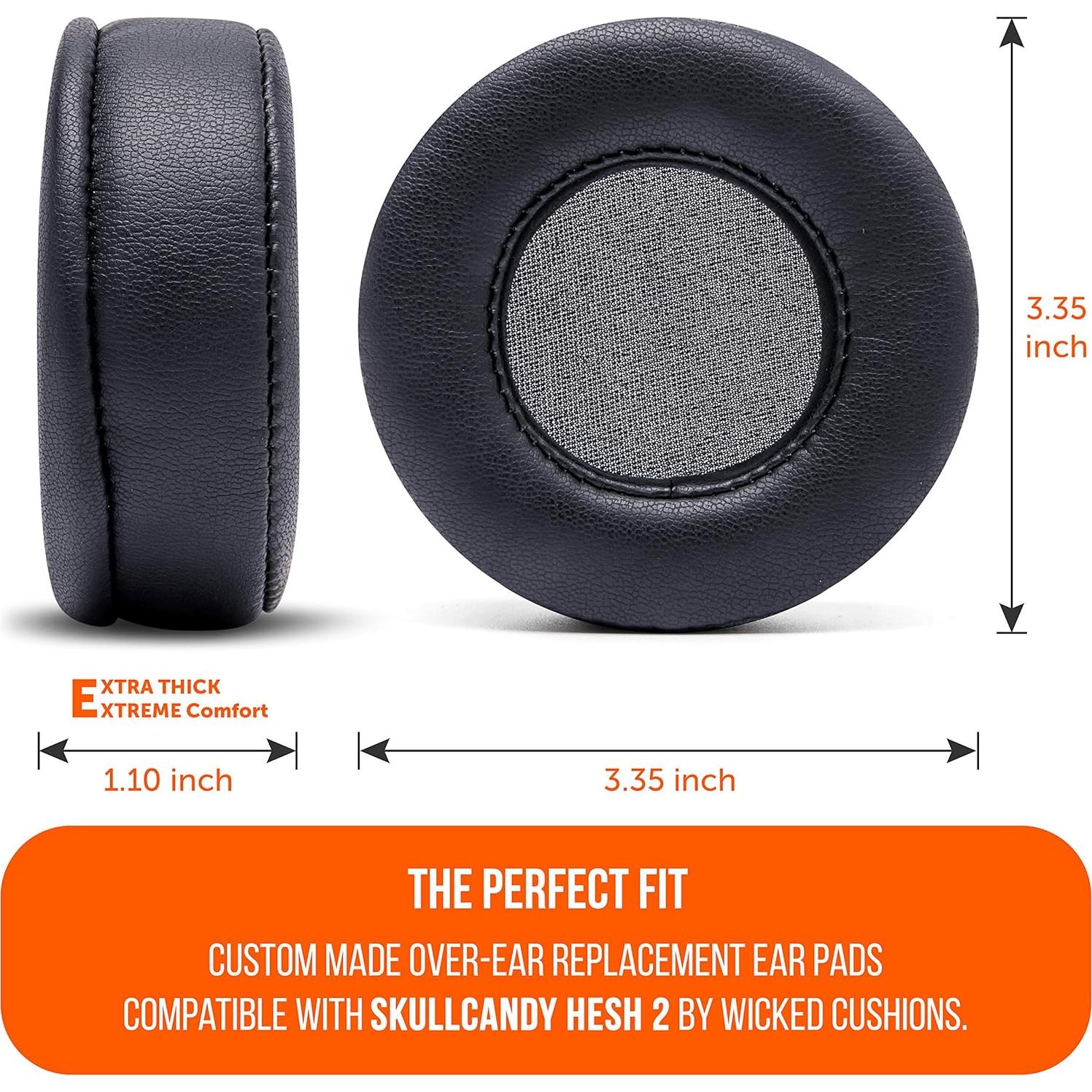 Almohadillas Extra Gruesas WC para Auriculares Skullcandy Hesh - Negro