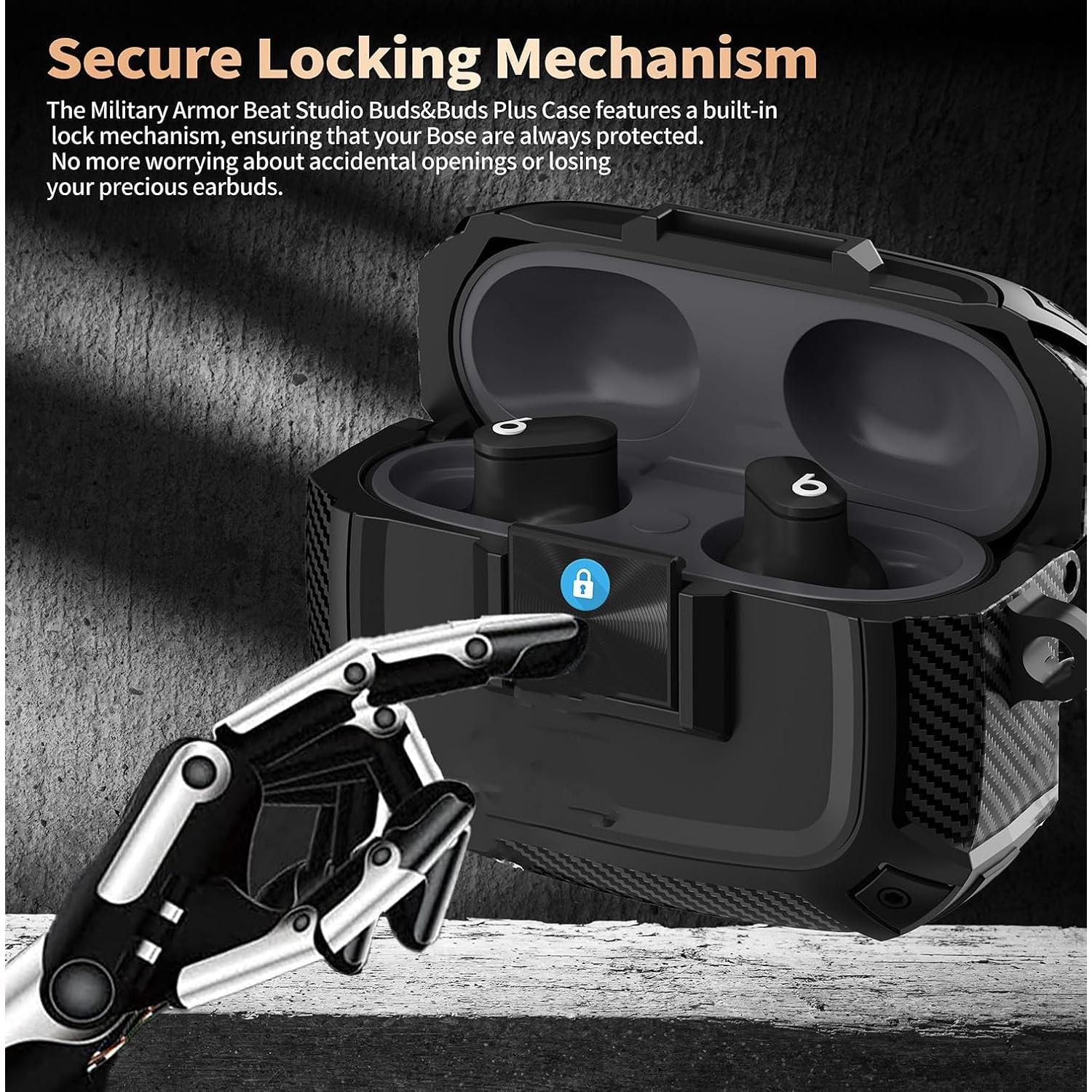 Funda Dura Olytop para Beats Studio Buds Plus - Negro