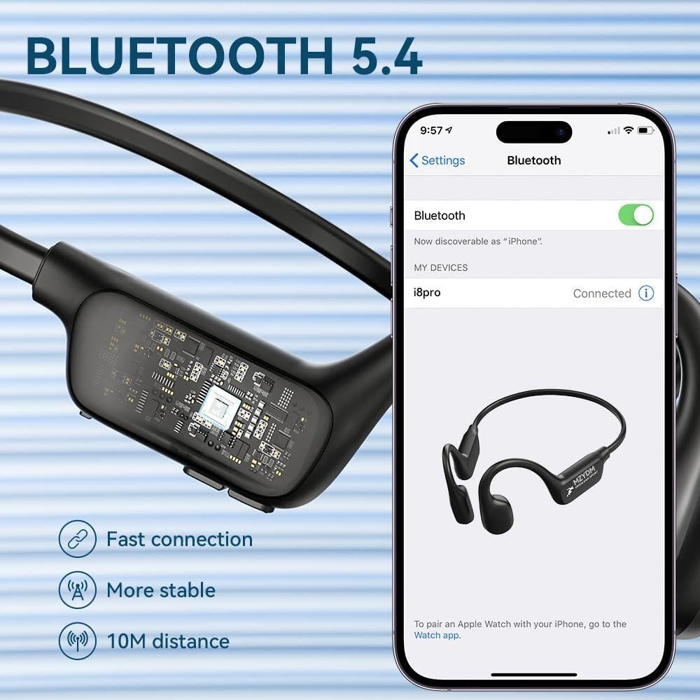 Auriculares Inalámbricos MZYDM A28 Negro Bluetooth 5.4 IPX6